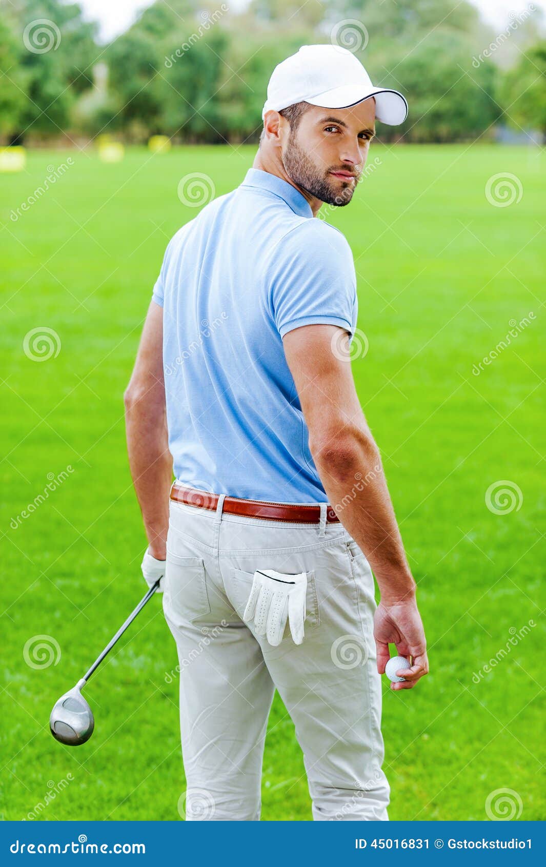 Confident golfer. stock image. Image of grass, golfer - 45016831