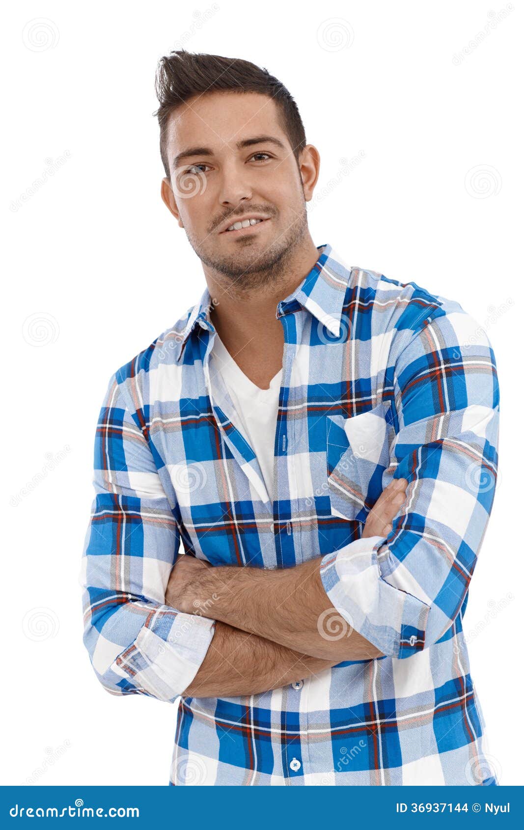 Confident Man Standing Arms Crossed Stock Photo Image of crossed, handsome 36937144
