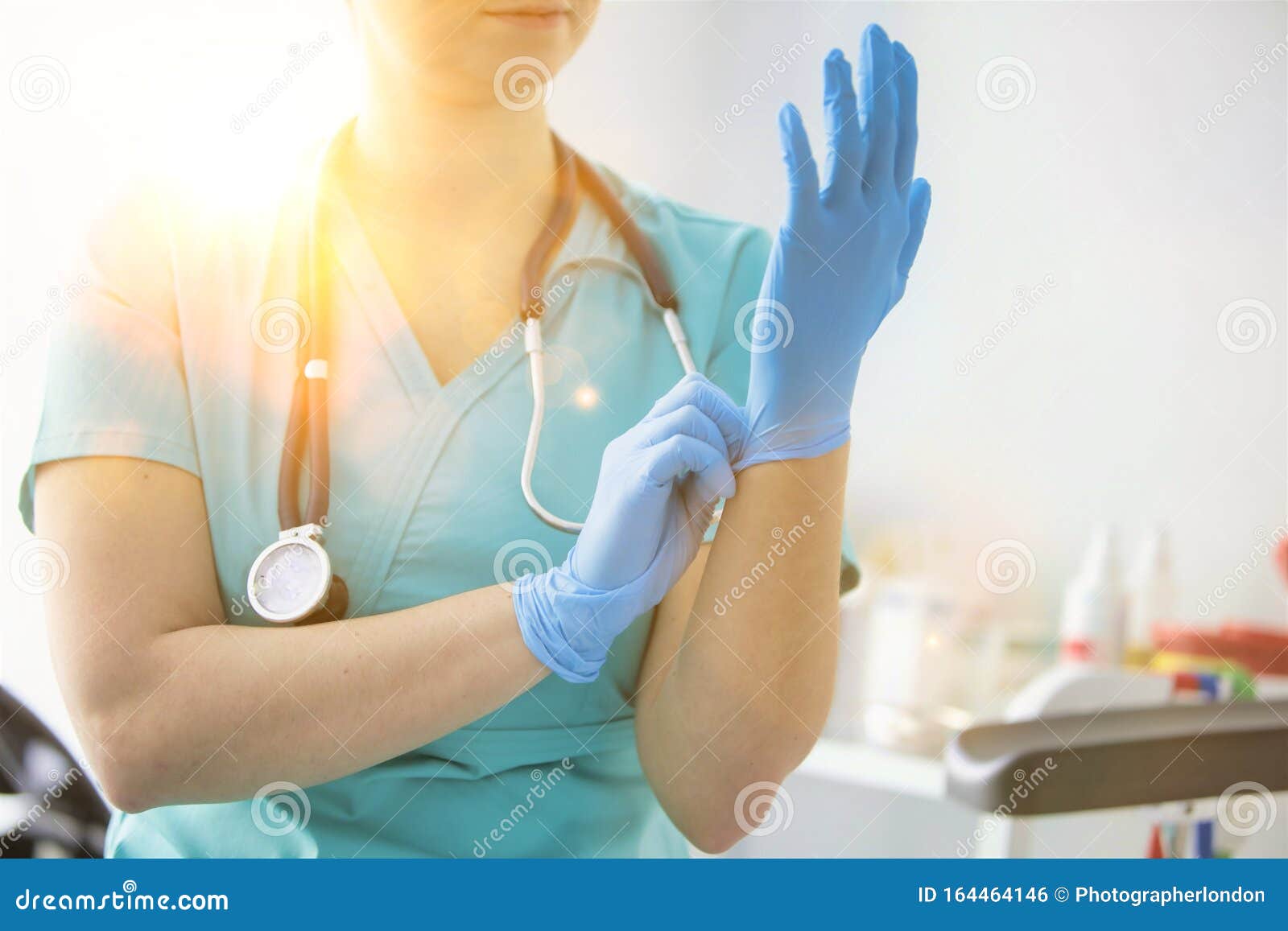 Nurse with a big syringe stock image. Image of girl, adult 