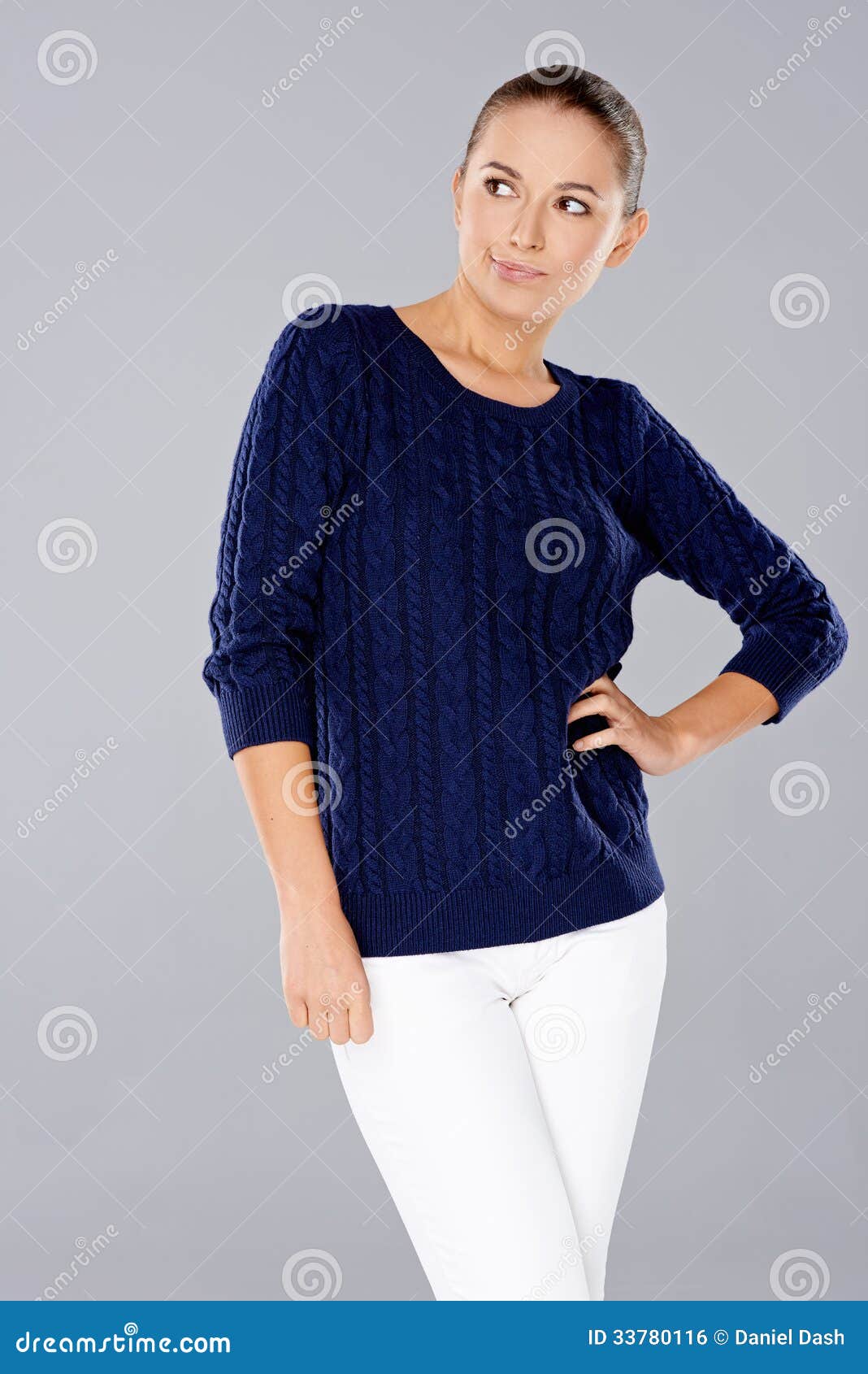 Confident Sassy Young Woman Stock Photo - Image of smiles, folded: 33780116