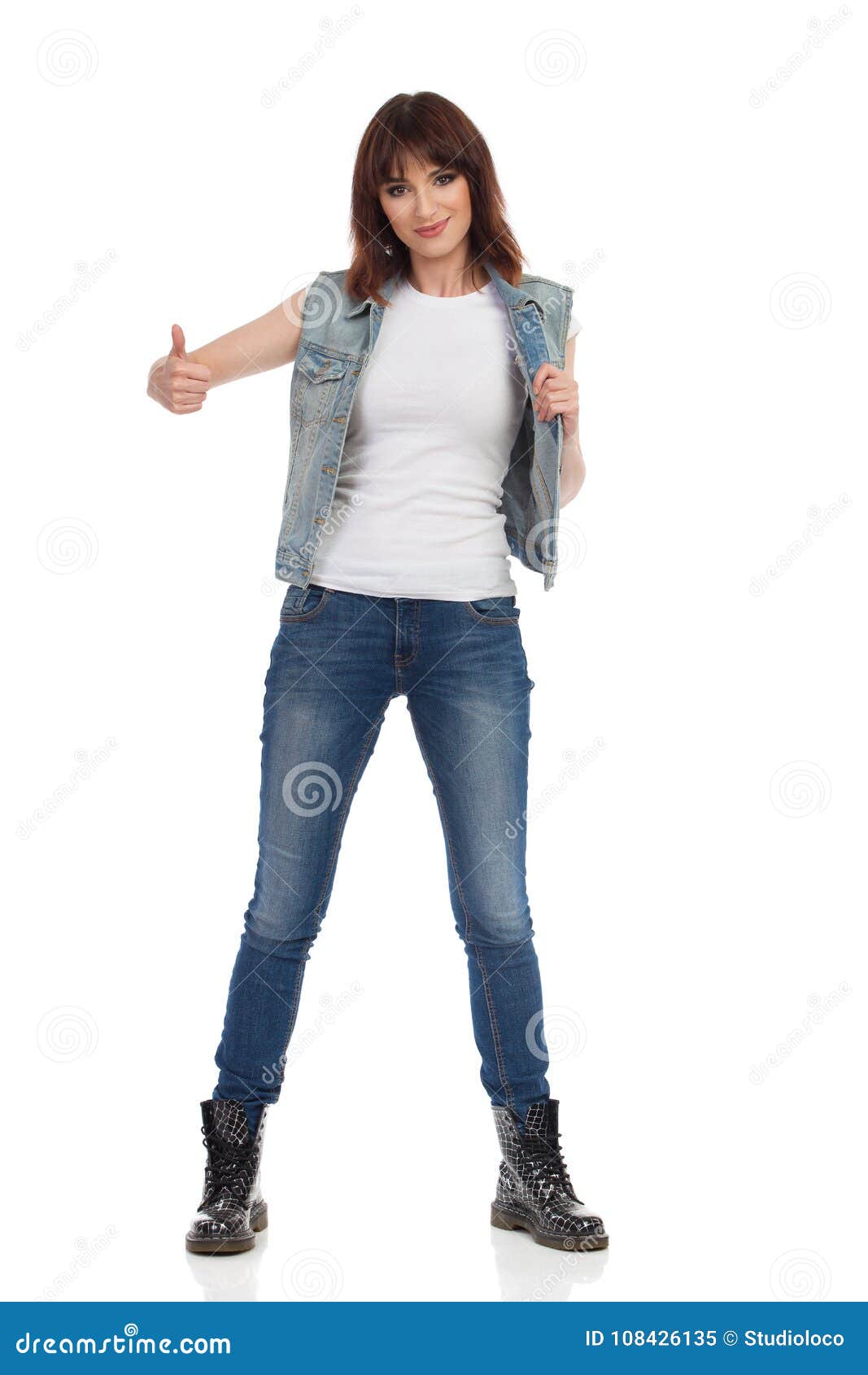 Confident and Smiling Young Woman is Showing Thumb Up Stock Image ...
