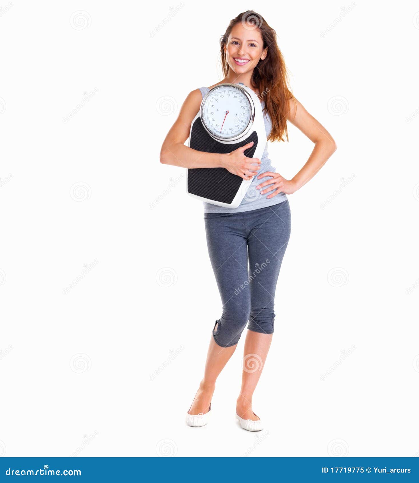 Confident Woman Holding a Scale Stock Image Image of healthy, body 17719775