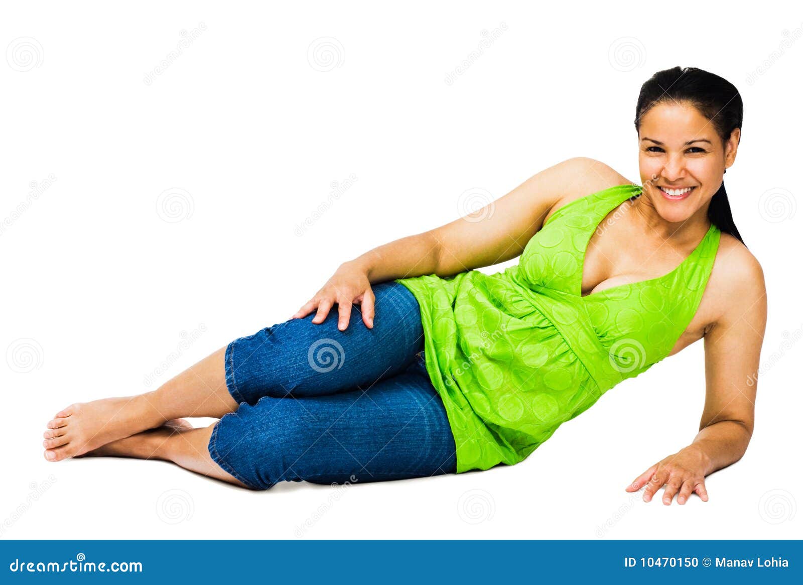 confident woman reclining