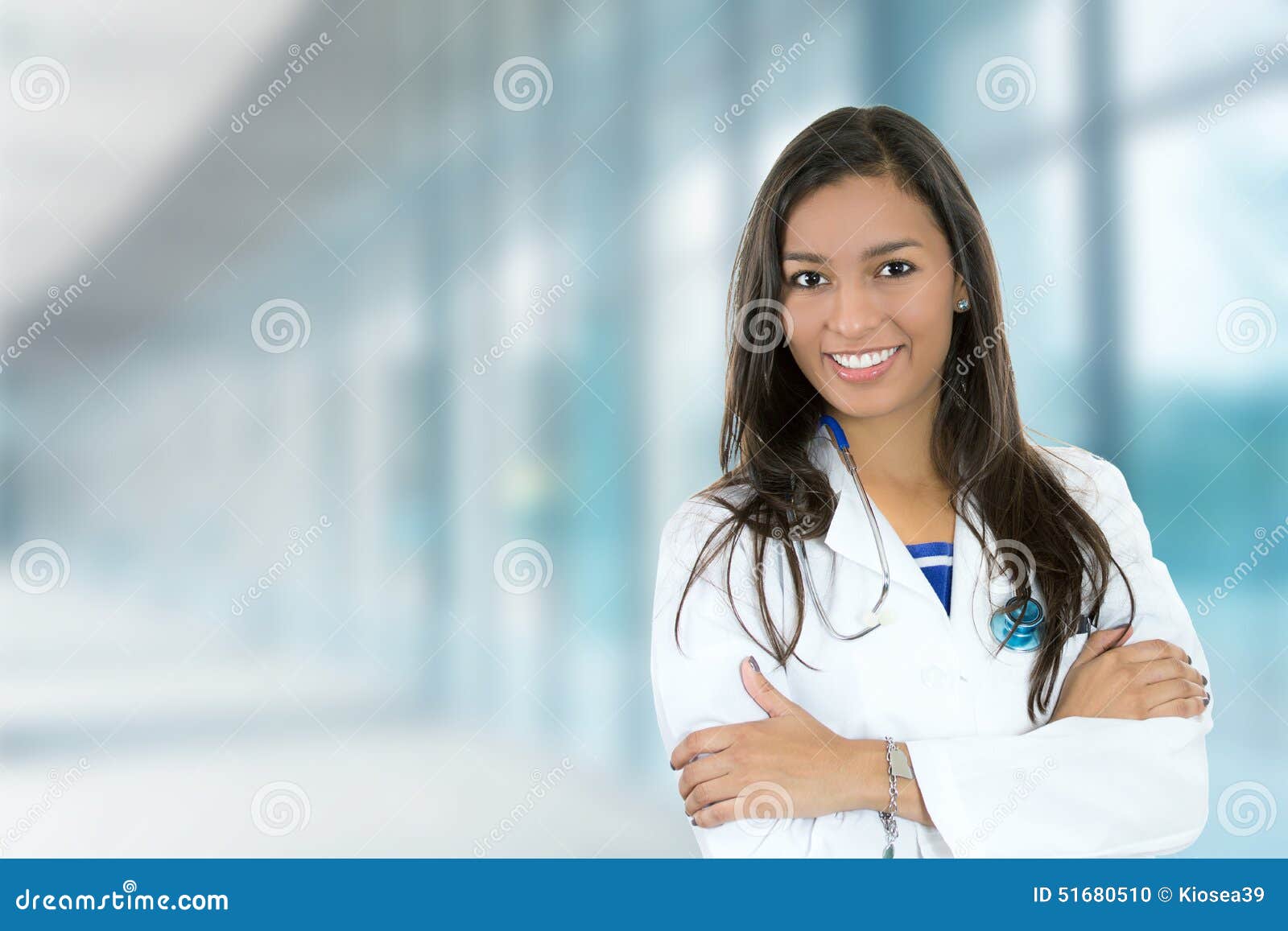 confident young female doctor medical professional in hospital