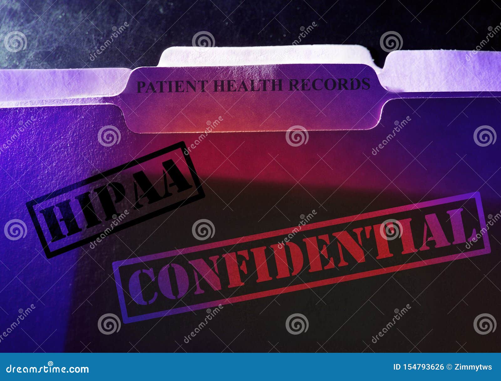 confidential patient health records hipaa folders