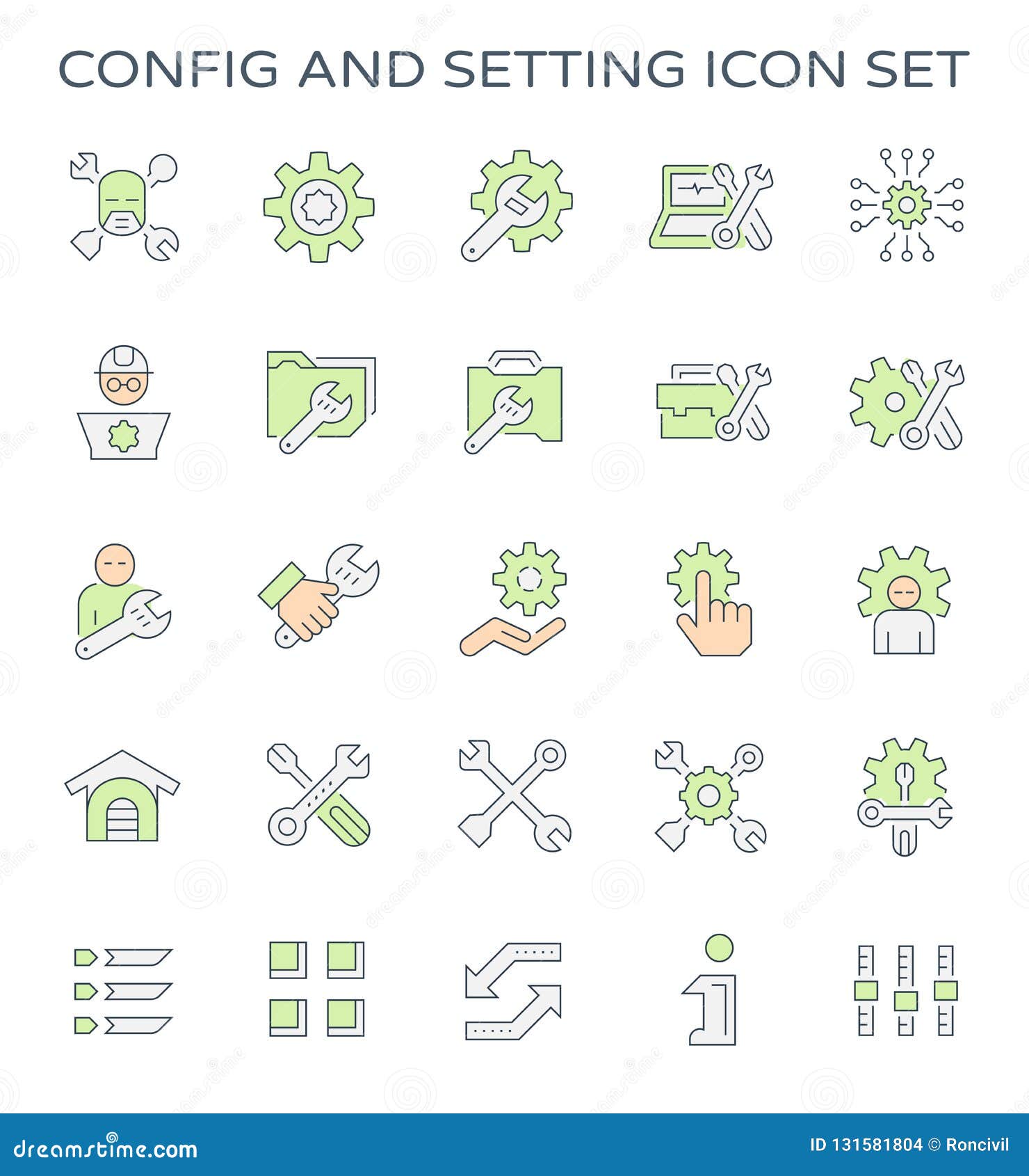 config and setting icon set