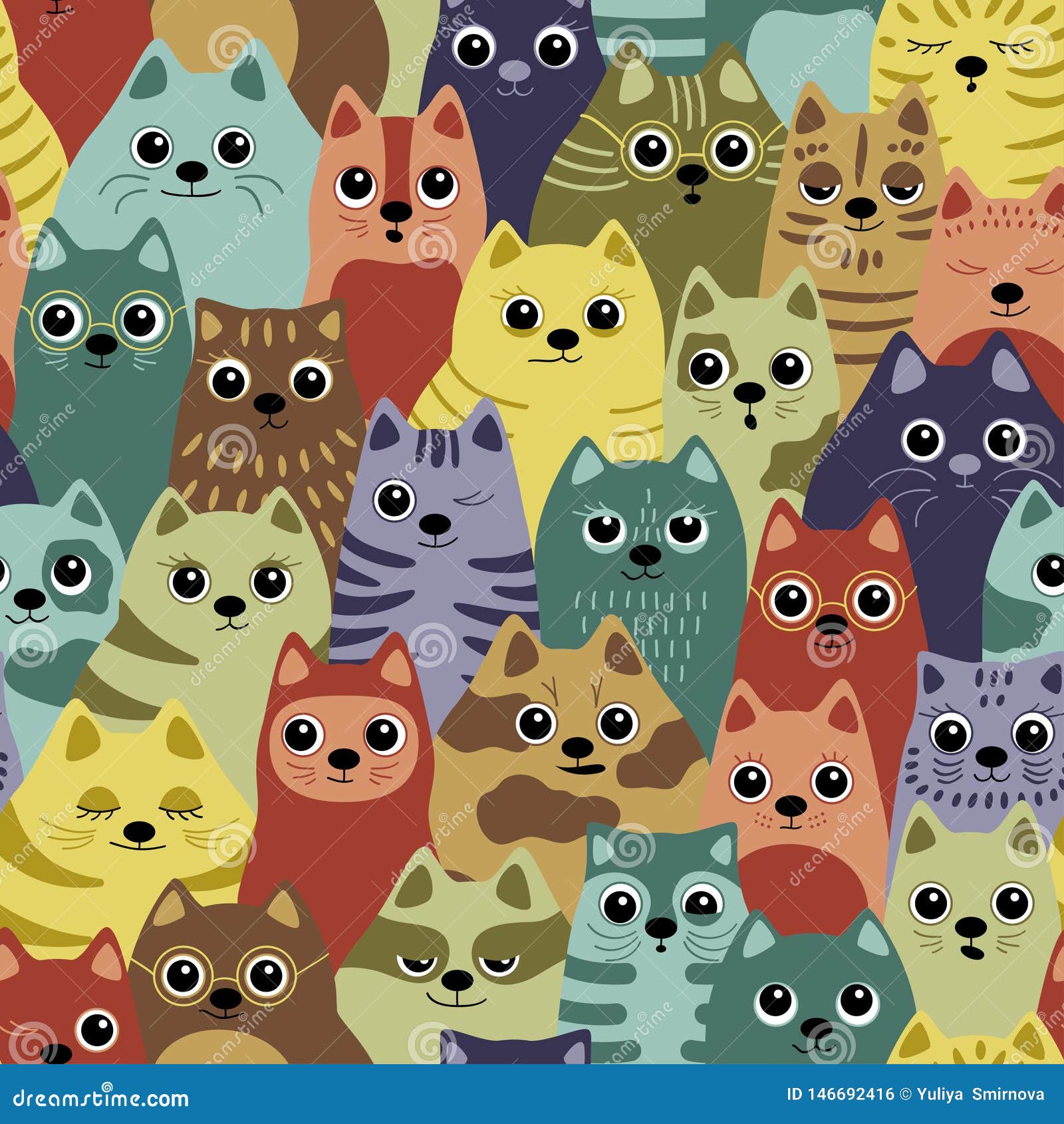 Configuration Sans Joint Avec Des Chats Illustration De Vecteur Illustration Du Emballage Papier Configuration Sans Joint Avec Des Chats Illustration De Vecteur Illustration Du Emballage Papier