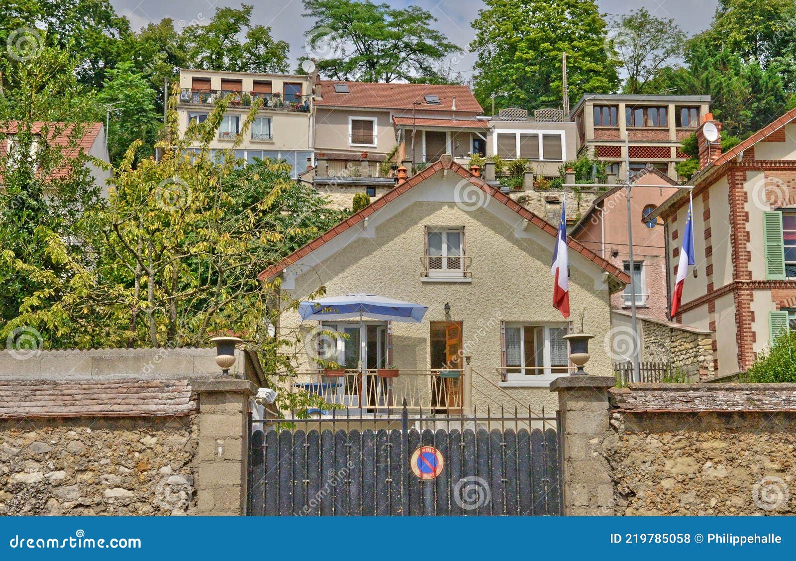 conflans sainte honorine, france - april 3 2017 : picturesque city