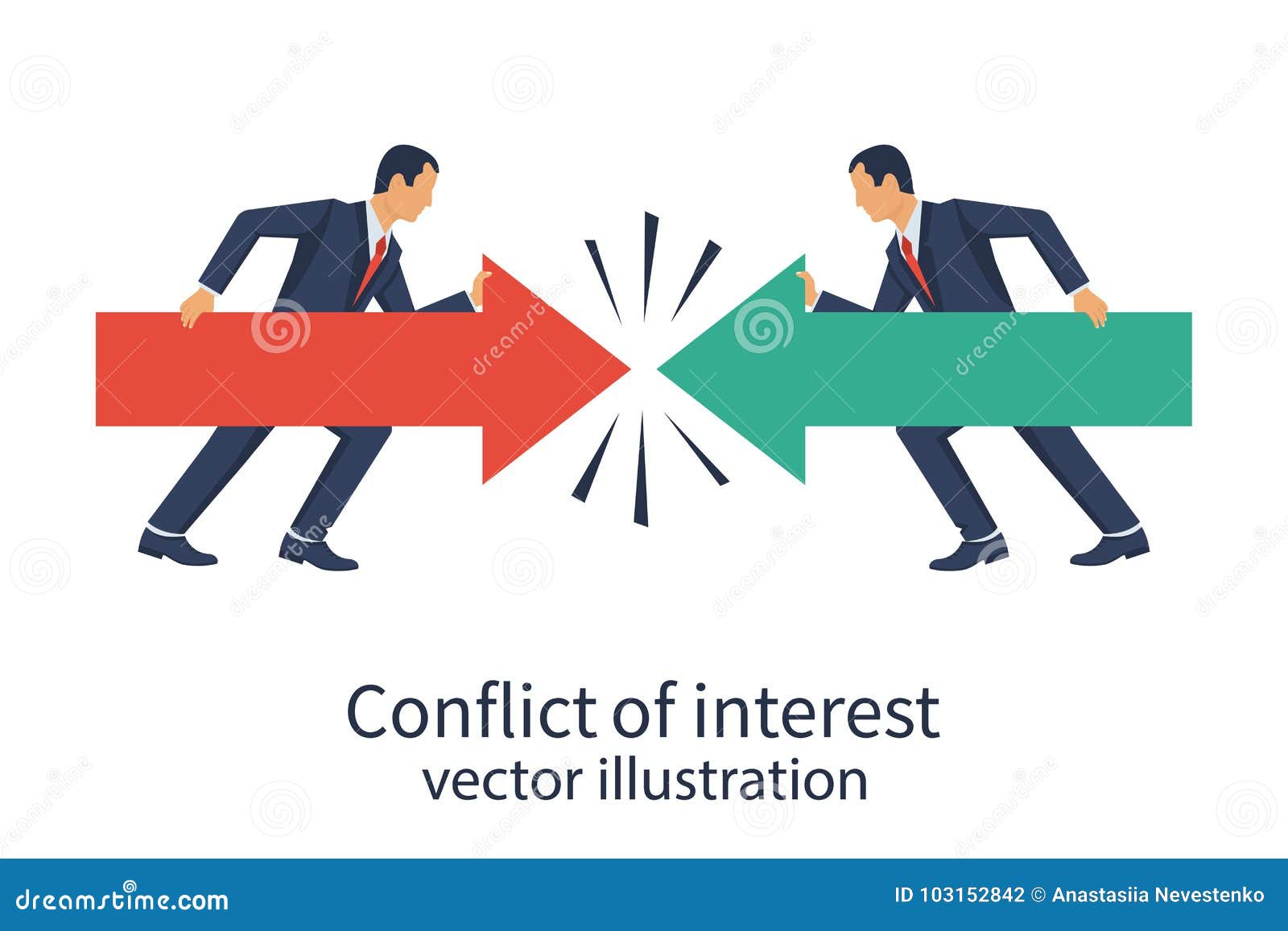 conflict of interest. business concept.
