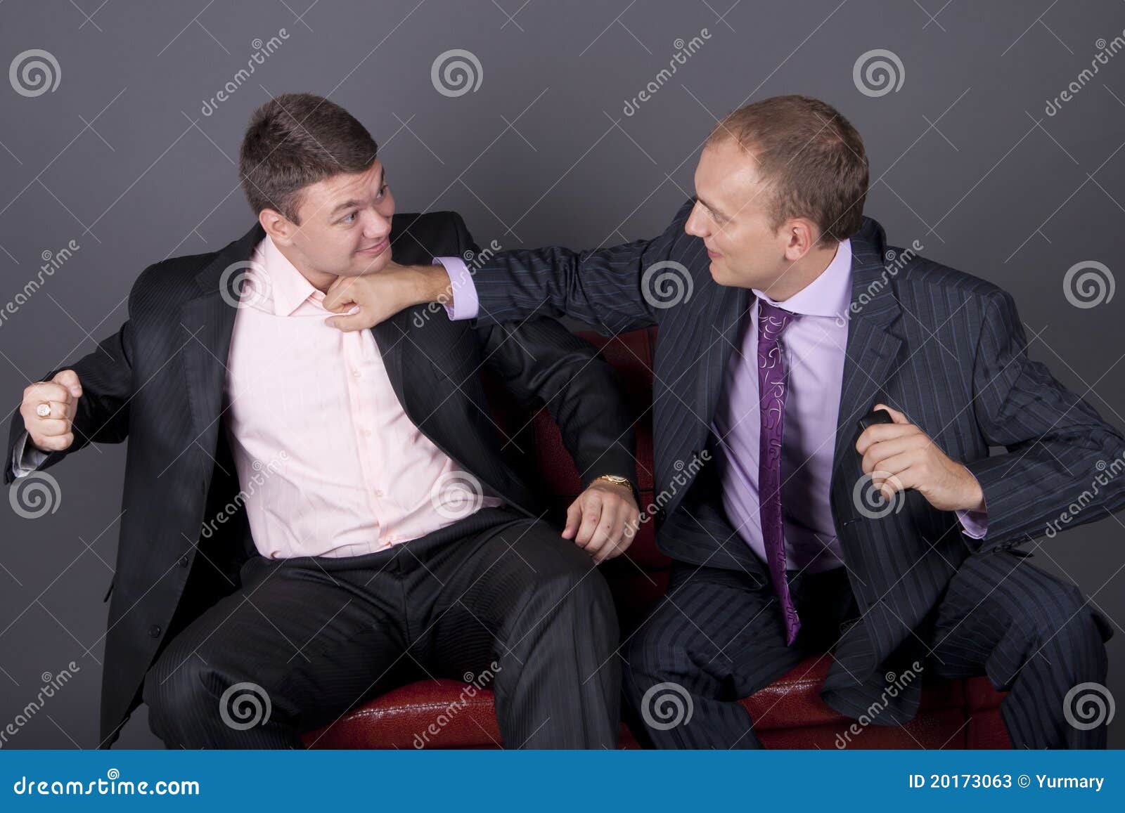 The Conflict between Two Young Business Men Stock Image Image of