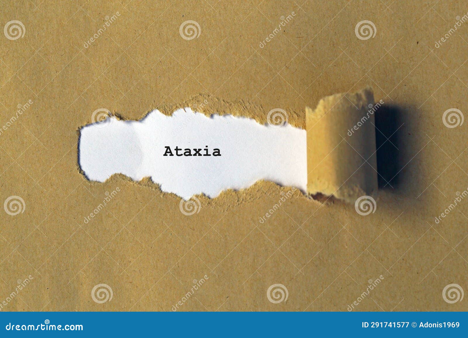 ataxia on white paper
