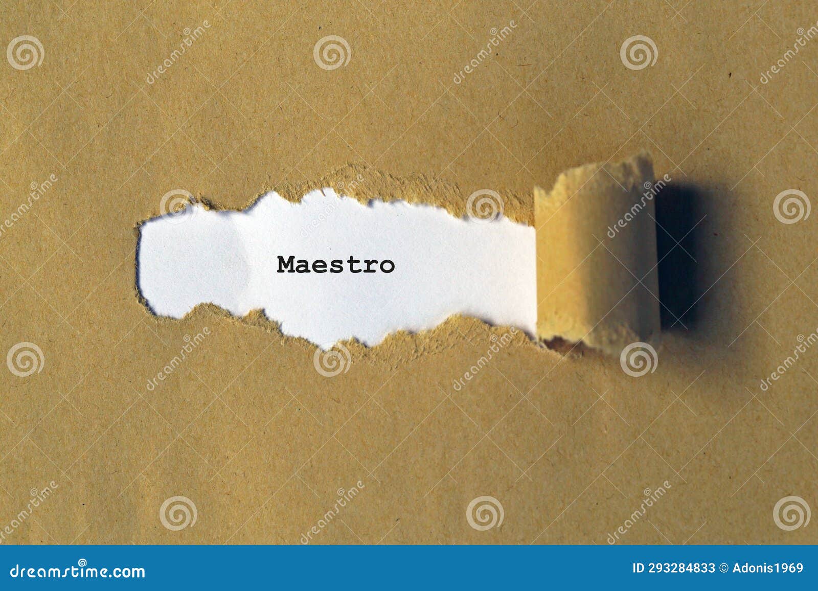 maestro on white paper