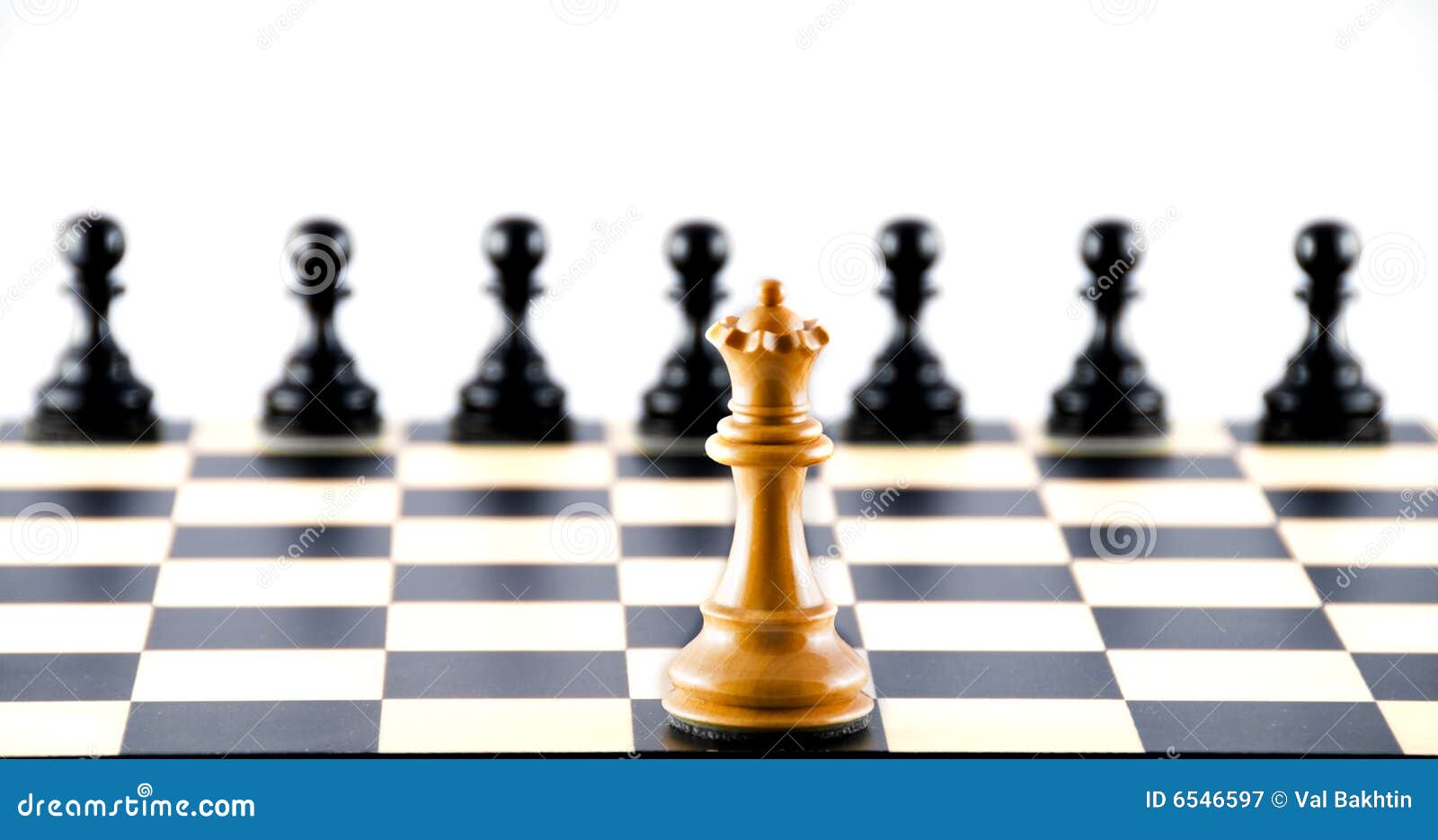 Confrontation Against Pawns. Chess. Stock Image - Image of queen, game ...