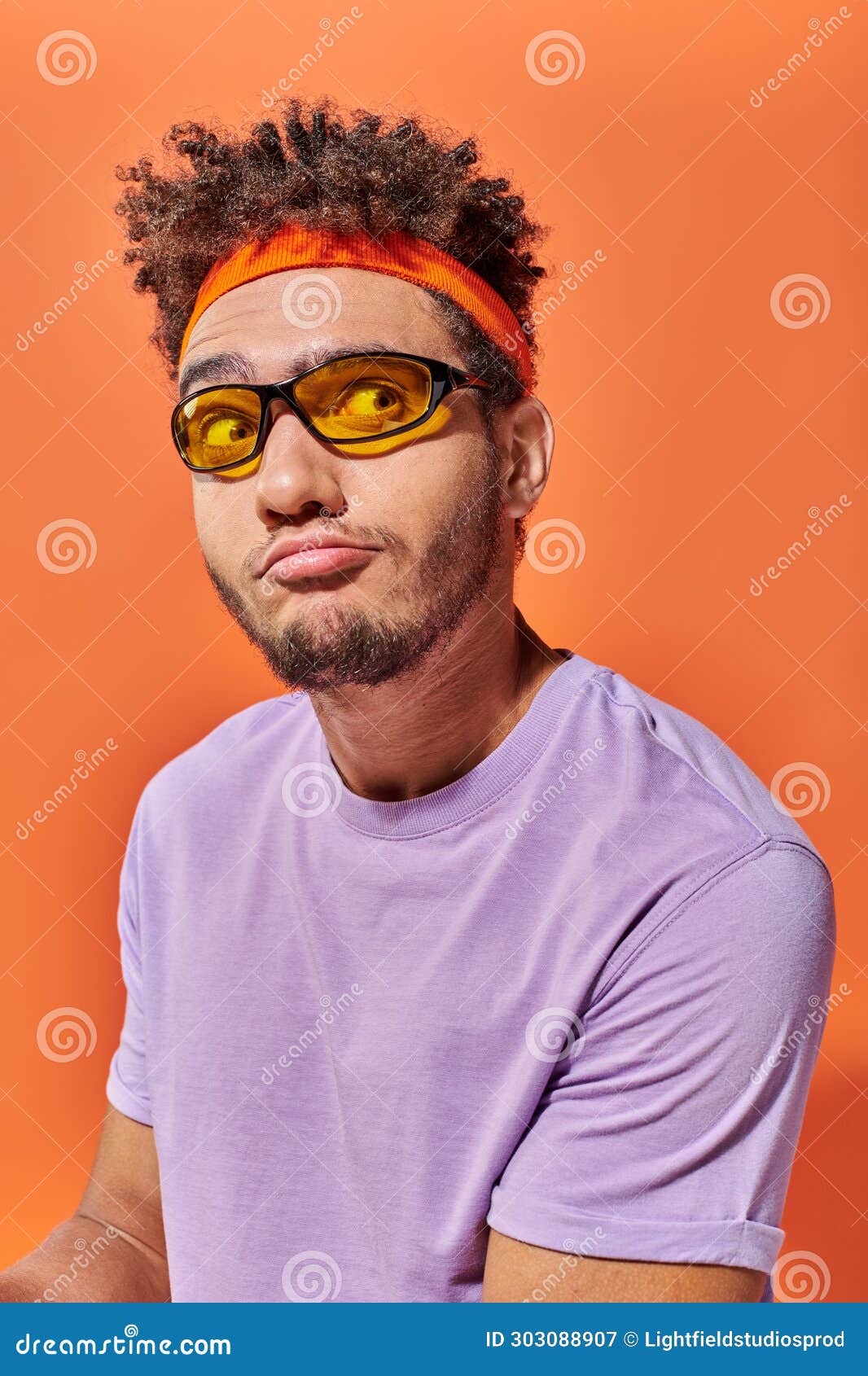 confused african american fella in eyeglasses