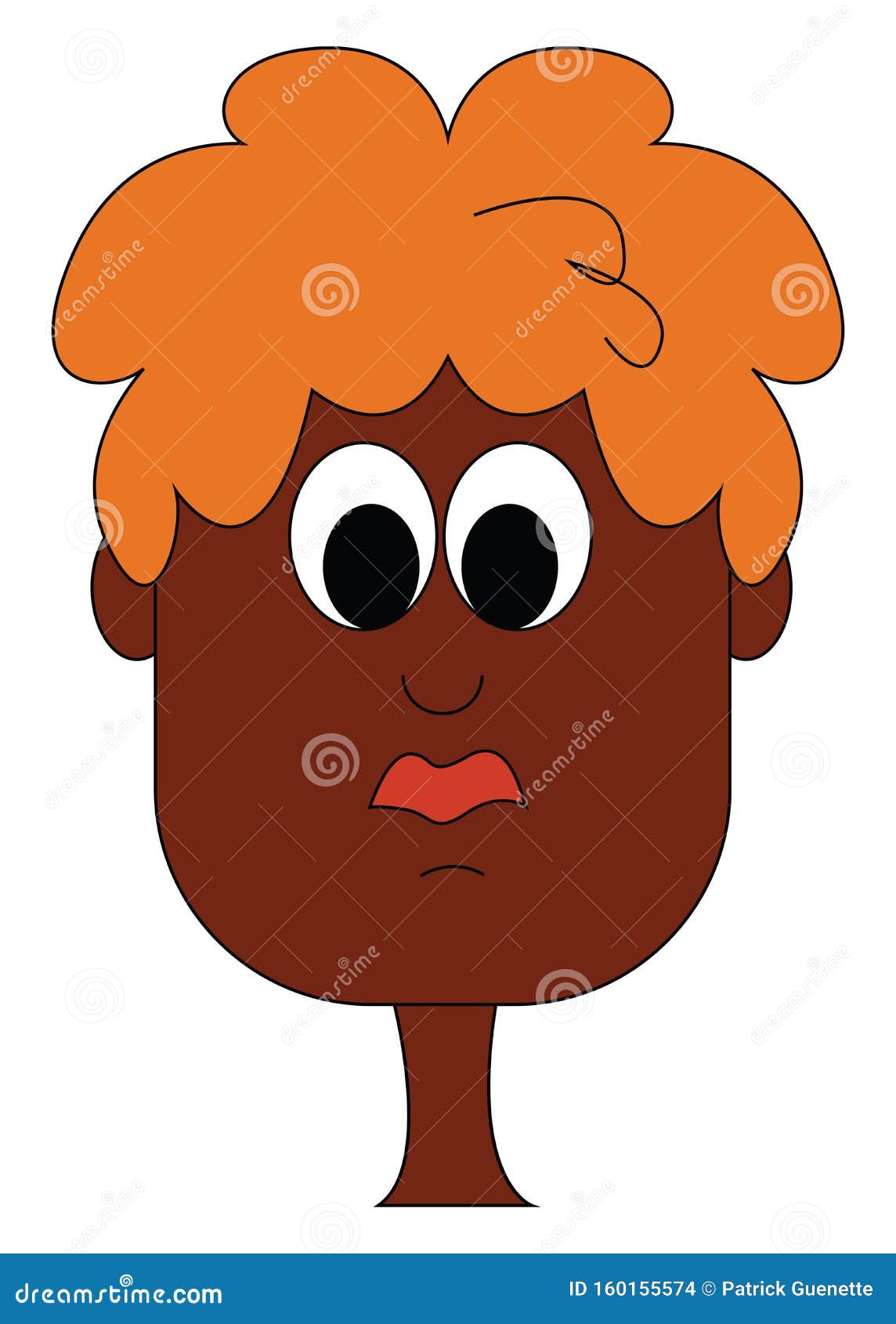 A Confused Dark Blonde Vector Or Color Illustration Stock Vector