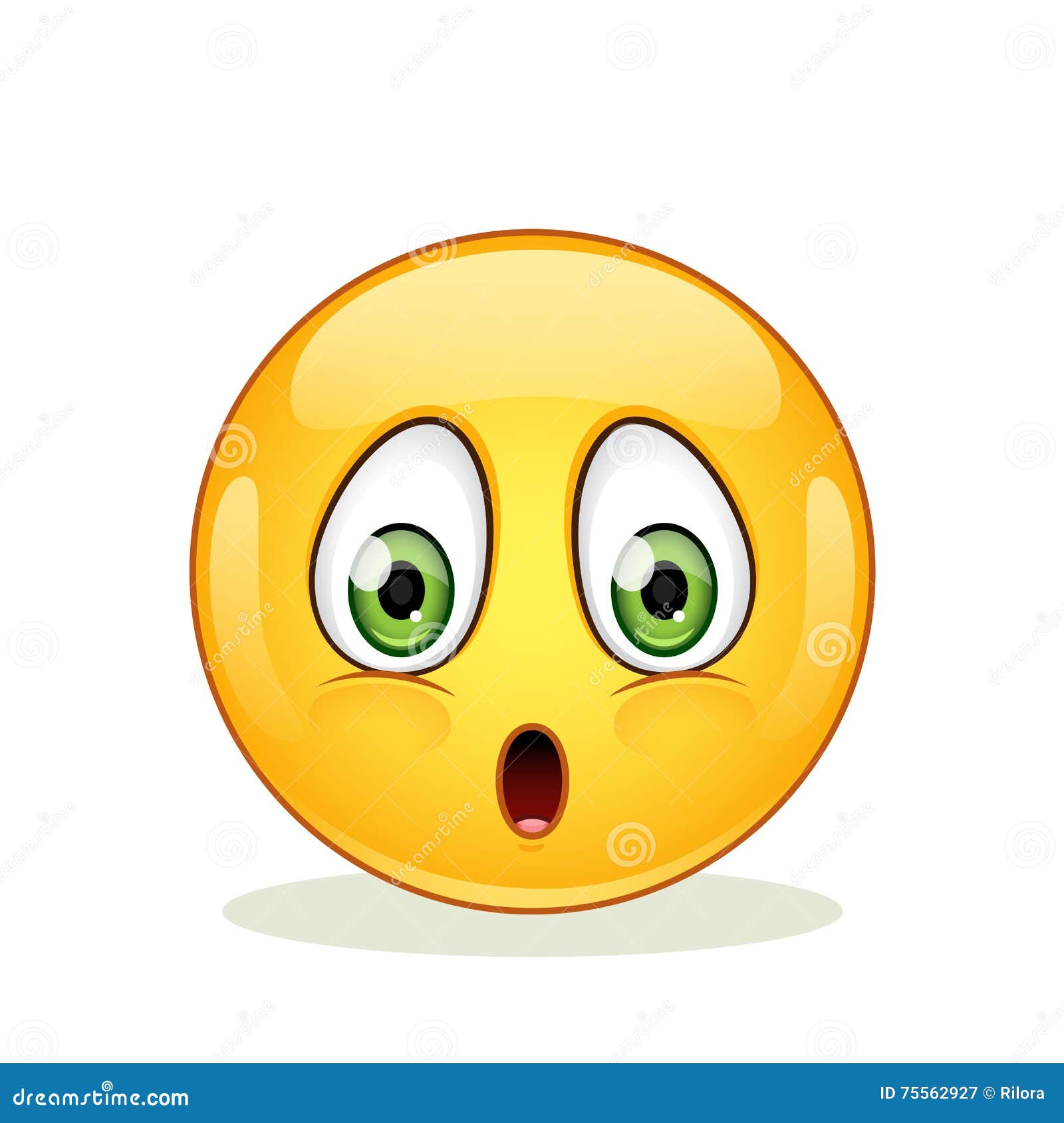 Confused Emoticon on a White Background. Stock Illustration ...