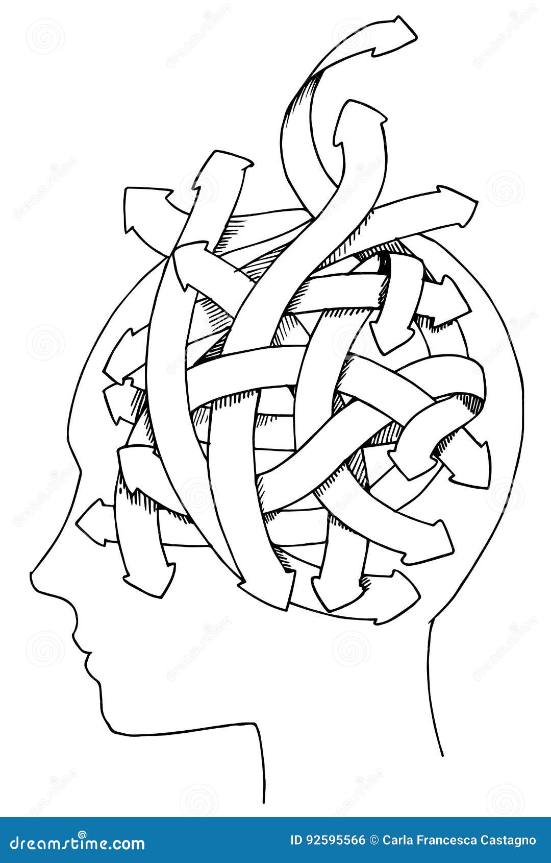 Confused Mind Concept Vector Stock Vector Illustration of stress