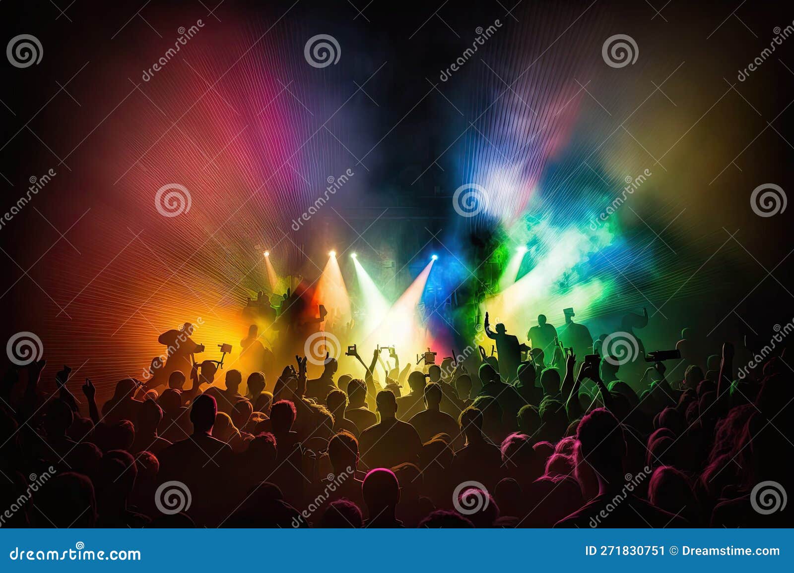 Confusion between the Stage Lights and the Crowd at a Concert Stock ...