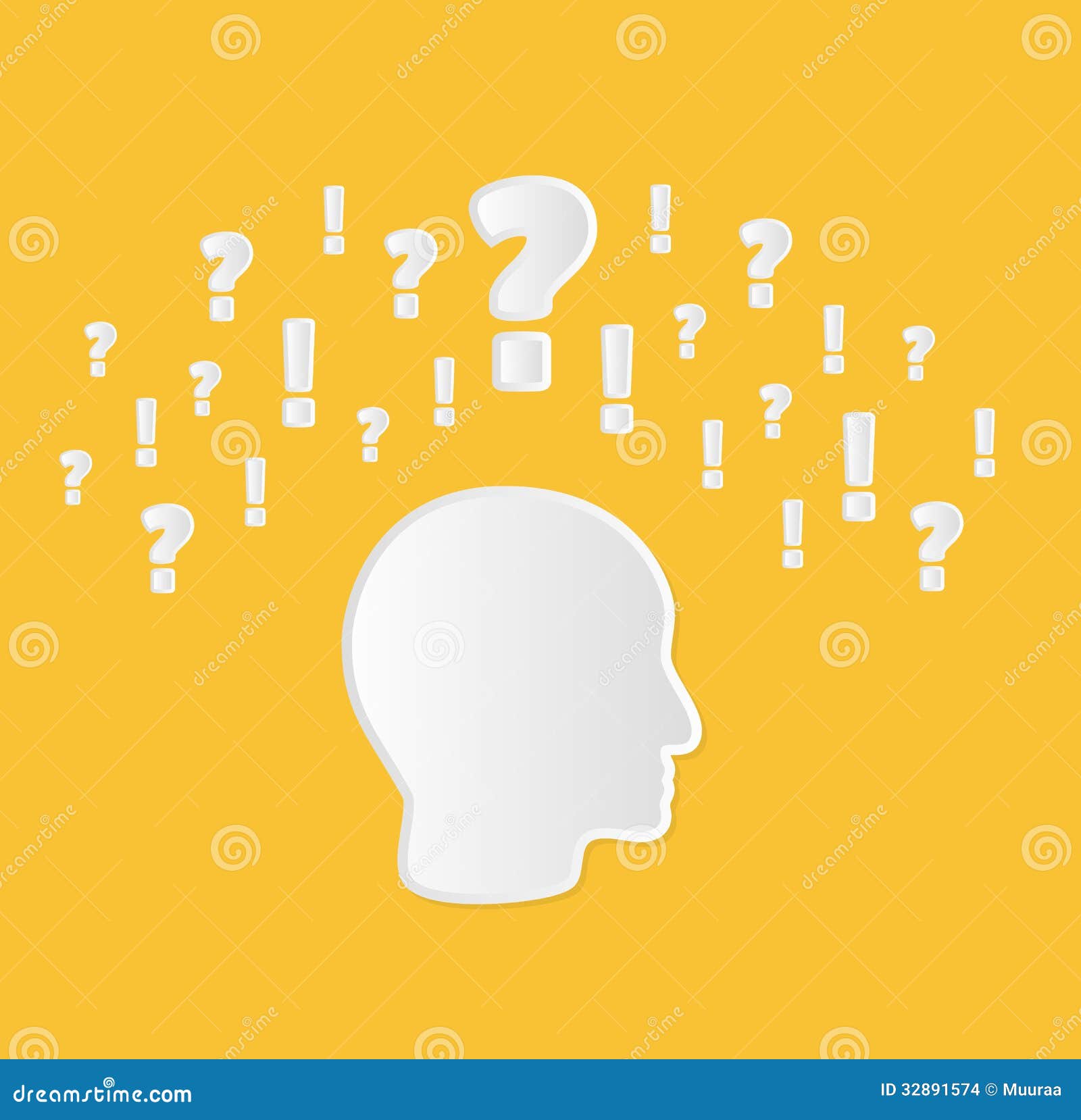 Confusione In Testa Illustrazione Di Stock Illustrazione Di Intellect 32891574