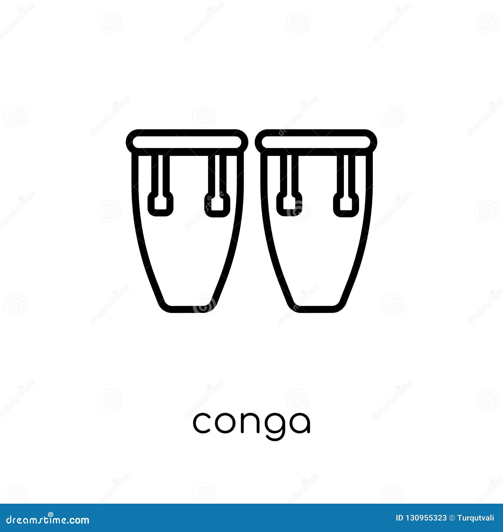 Conga Icon from Collection. Stock Vector - Illustration of instrument ...