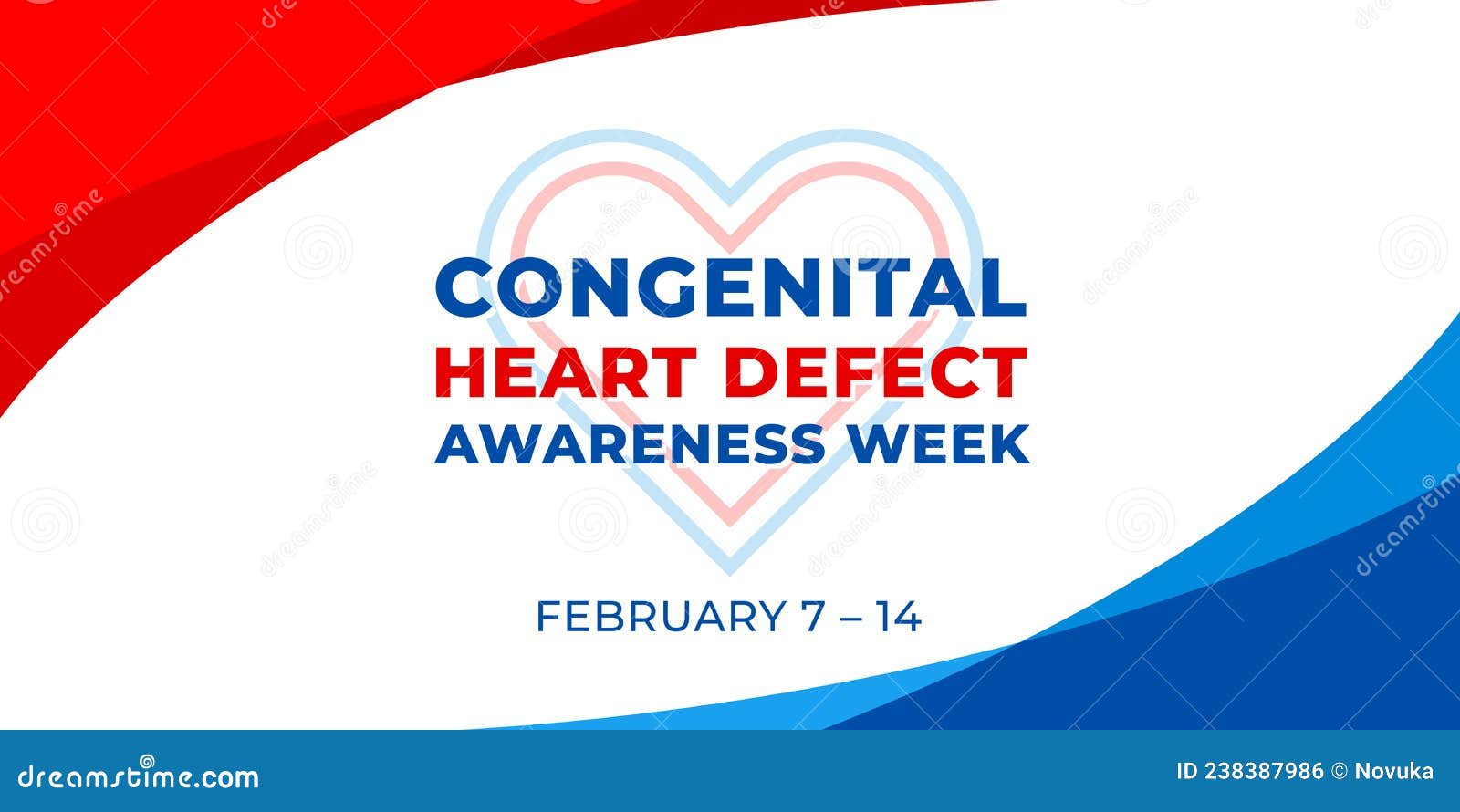 Congenital Heart Defect Awareness Week. Vector Web Banner, Poster, Card