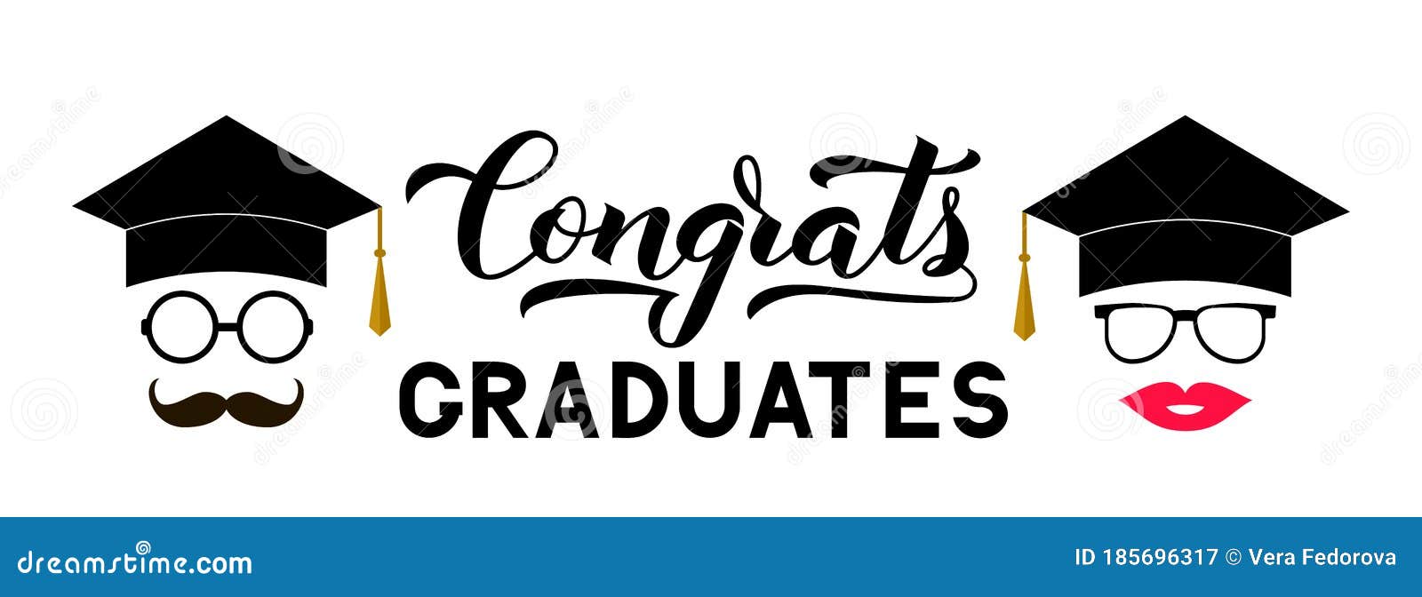 Download Congrats Graduates Lettering With Photo Booth Props ...