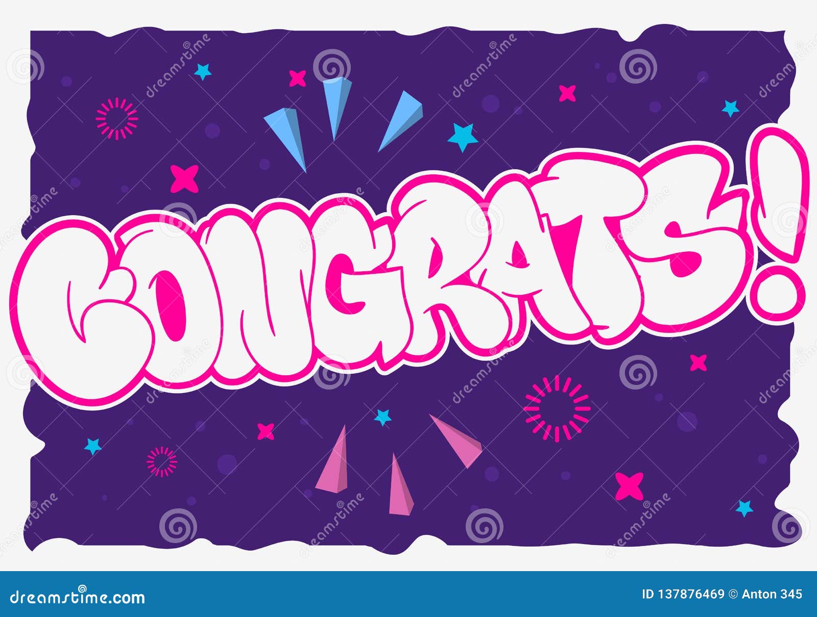 Congratulation Congrats Greeting Card Flyer Poster Hand Drawn Lettering  Type Design Throw Up Bubble Graffiti Vector Stock Vector - Illustration Of  Celebrate, Logo: 137876469