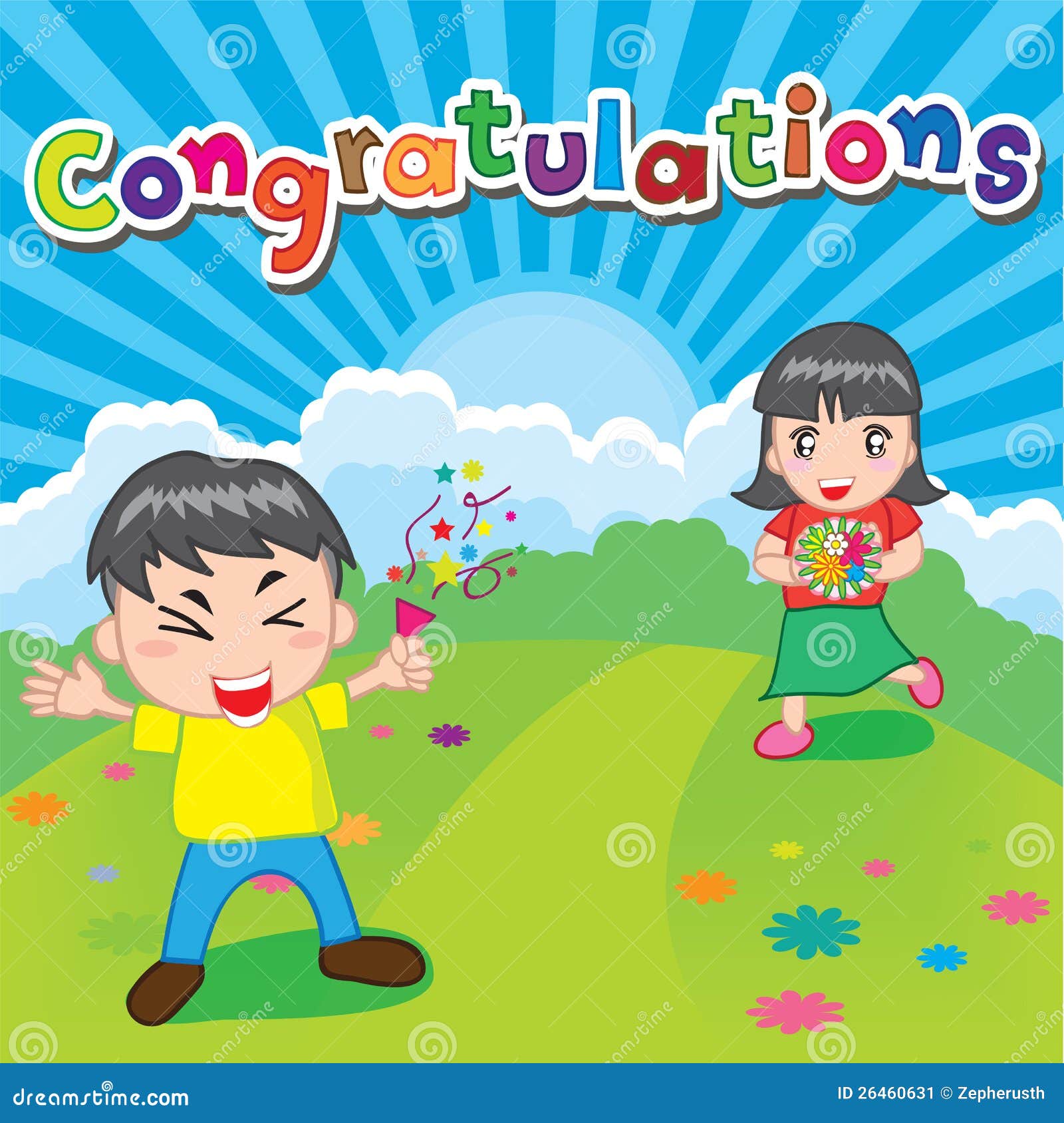 Congratulations Stock Vector Illustration Of Bright 26460631