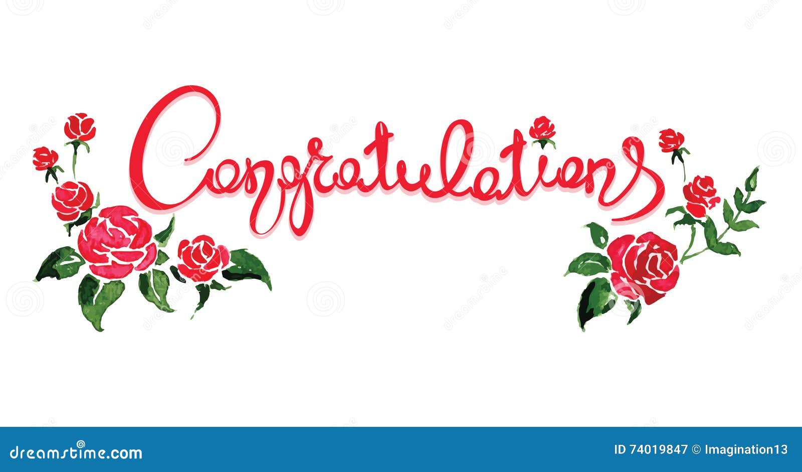 Congratulations with Flowers Stock Vector - Illustration of event ...