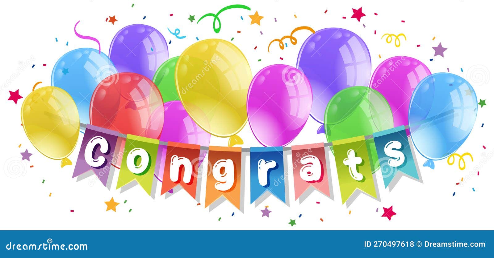 Congratulations Text Graphics for Celebrating Special Occasions Stock