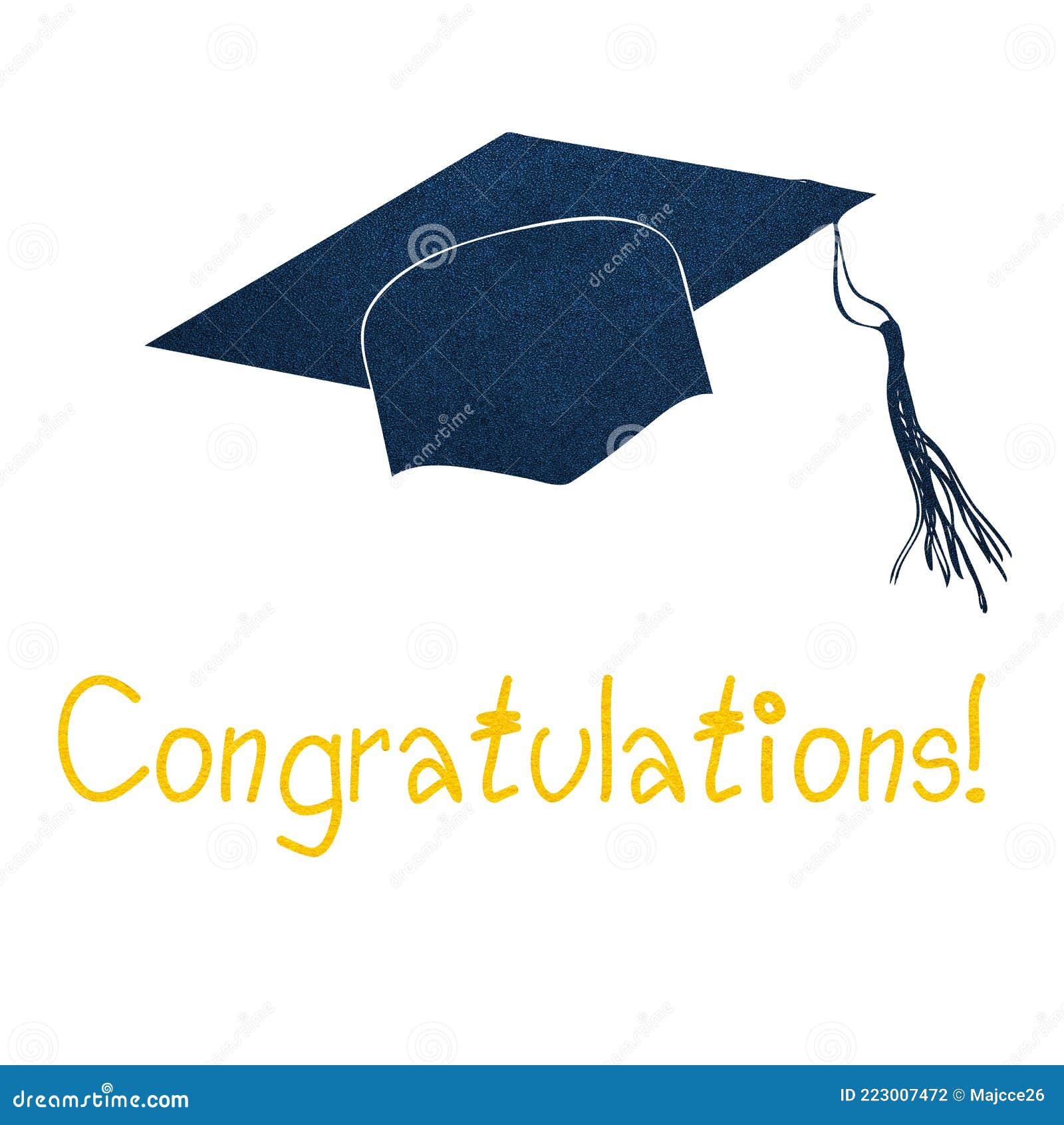 Congratulations Text Letters Hat Graduation Stock Photo - Image of ...