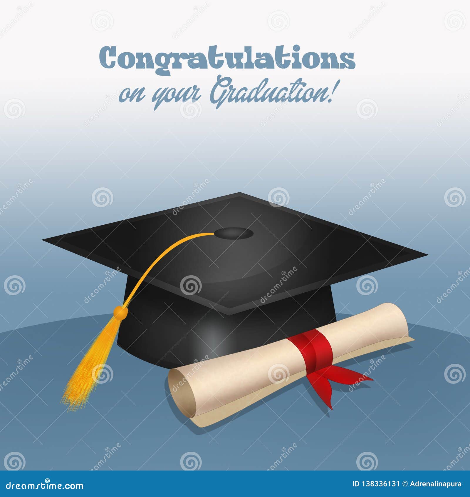 Congratulations on Your Graduation Stock Illustration - Illustration of ...