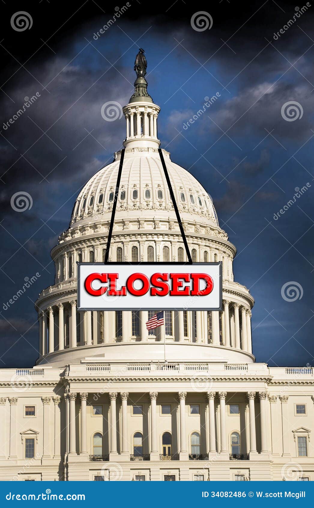Congress Closed. stock photo. Image of american, close 34082486