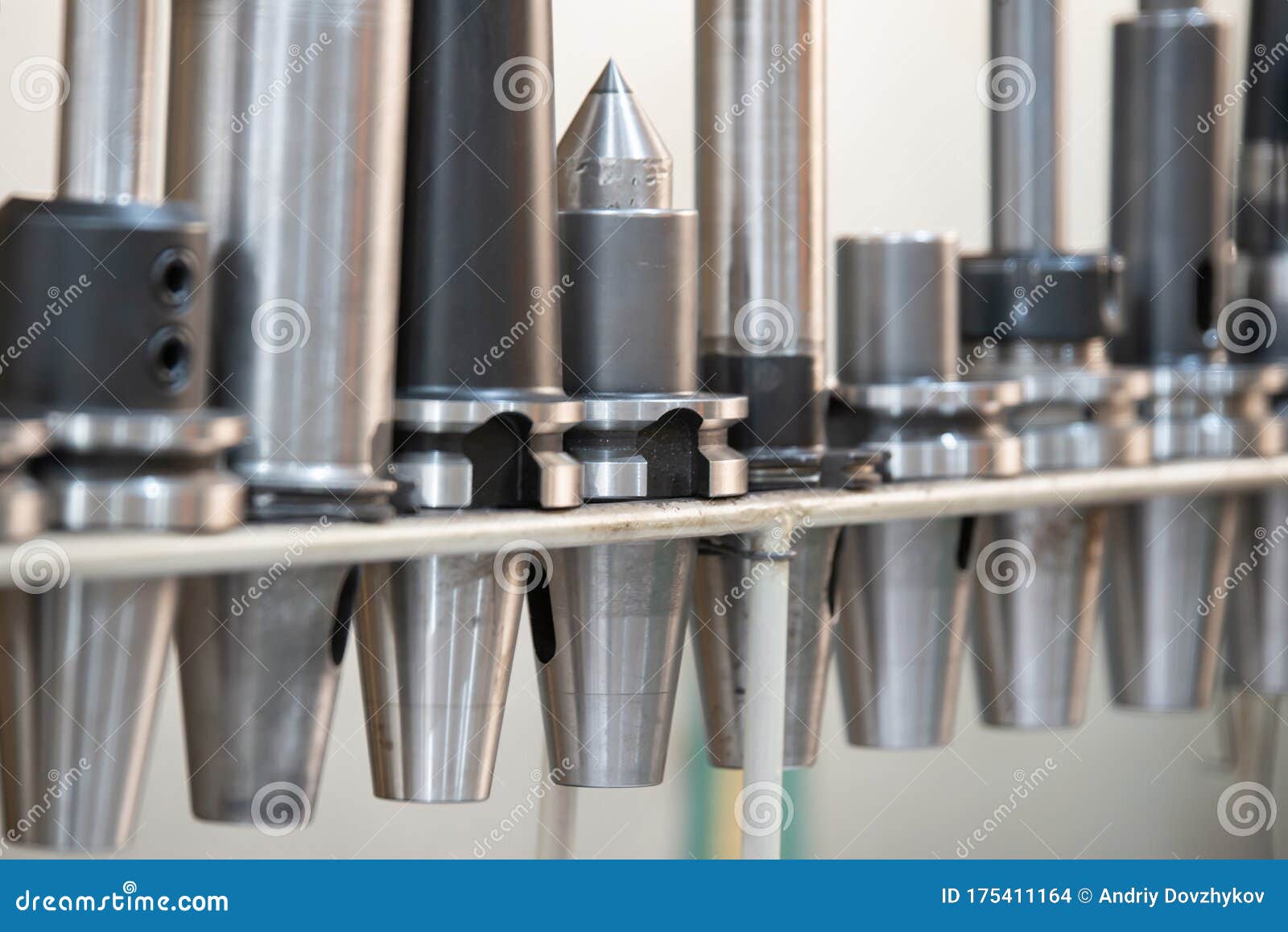 Conical and Collet Mandrels with Cutters and Drills on the Rack