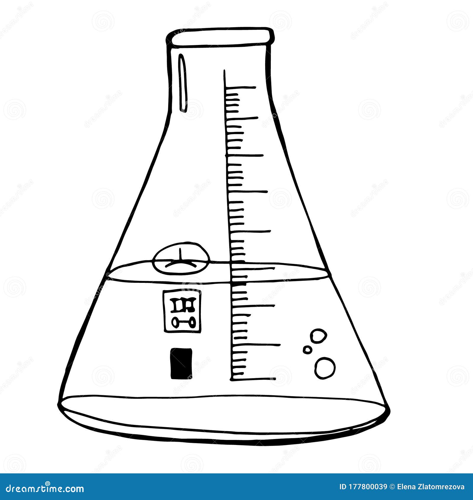 Conical and Round Bottom Flasks, High and Short Tubes. the Vessels are ...