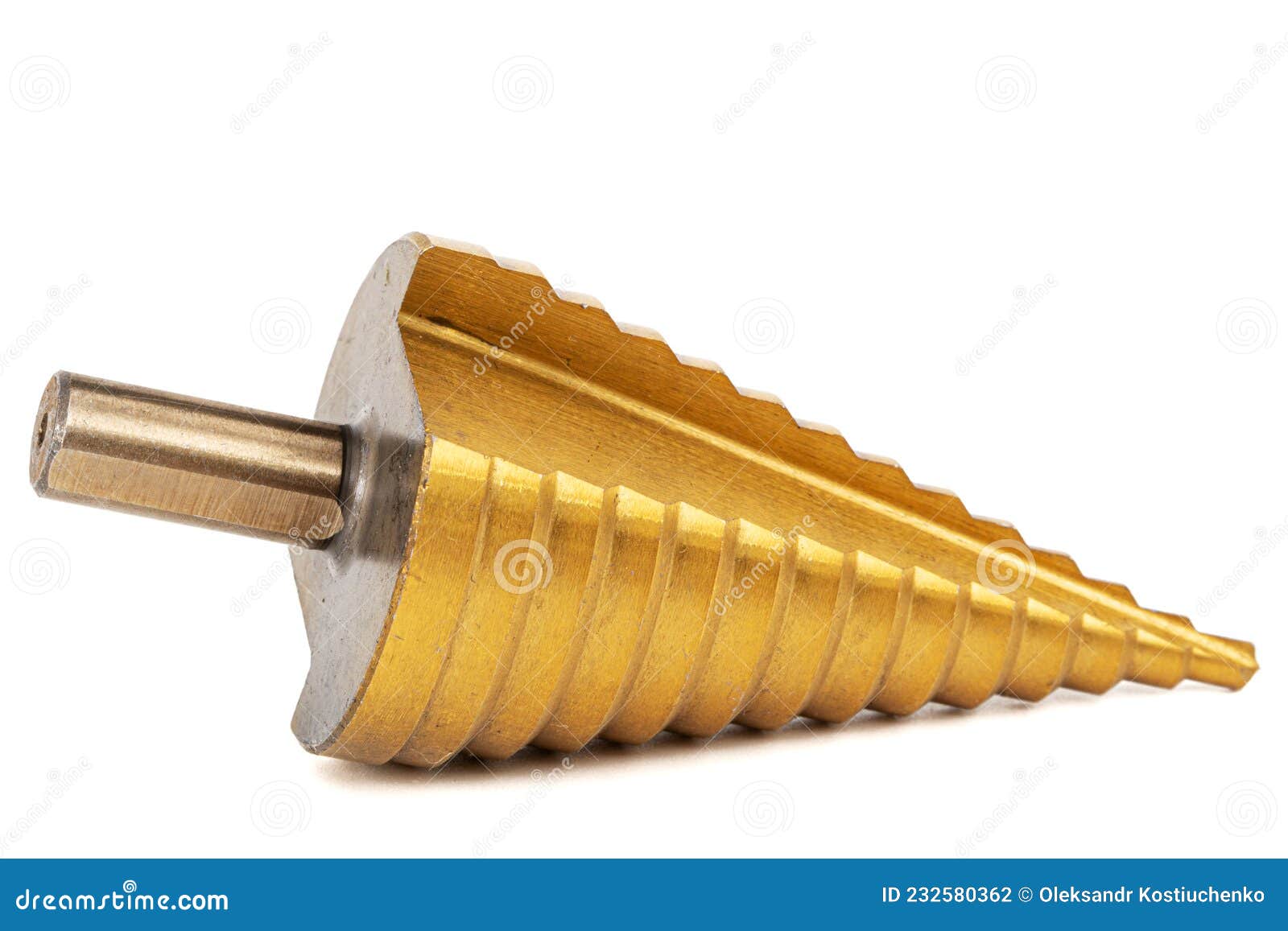 Conical Step Drill Bits Set Isolated On White Background RoyaltyFree