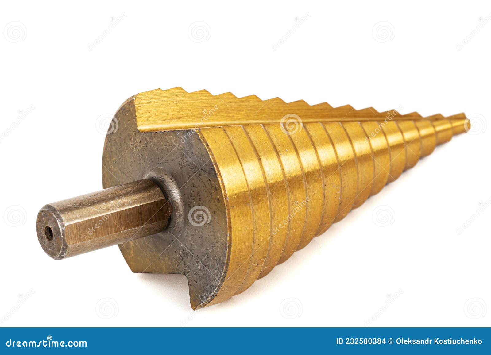 Conical Step Drill Bits Set Isolated On White Background RoyaltyFree