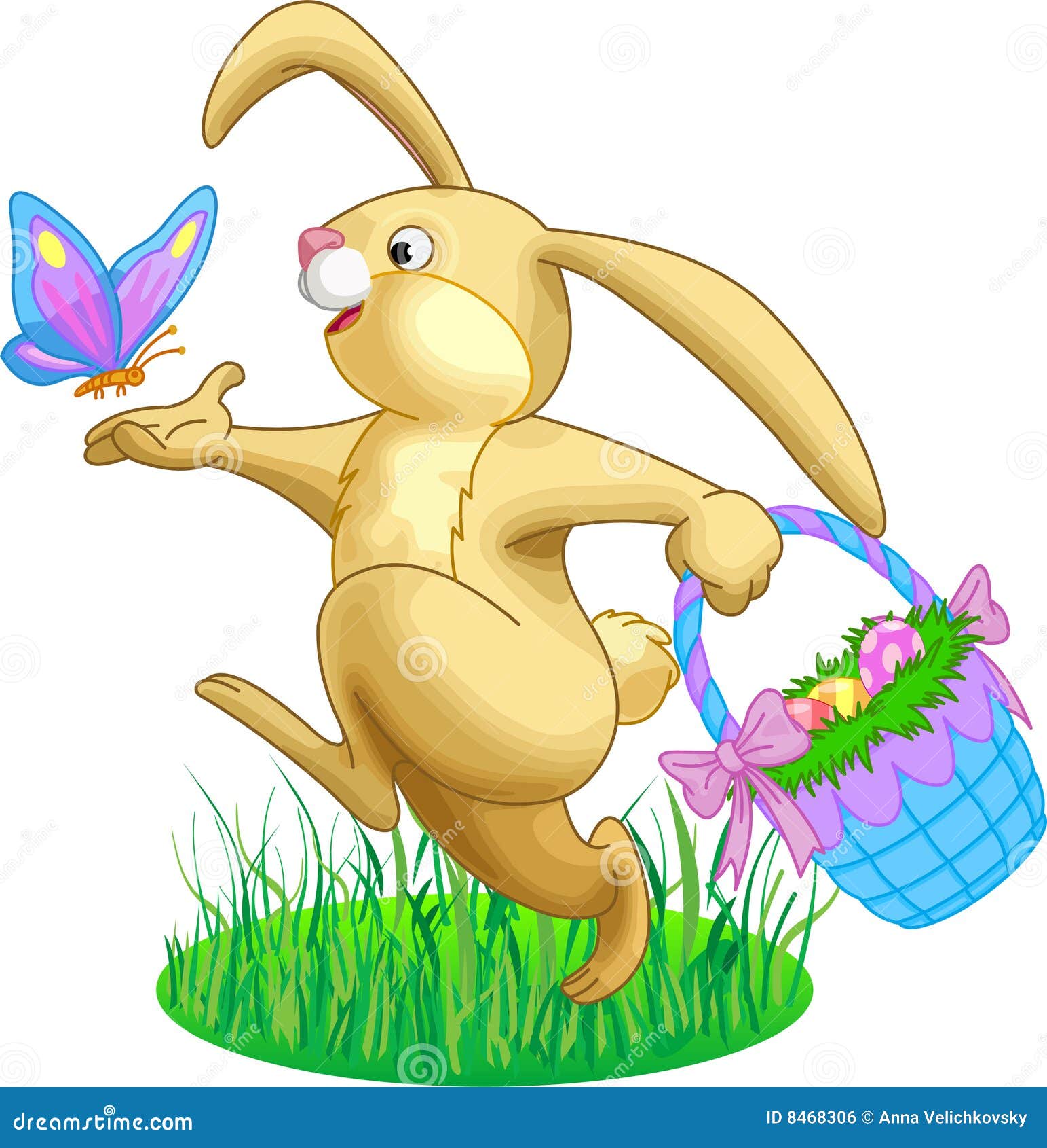 Coniglietto di pasqua illustrazione vettoriale. Illustrazione di