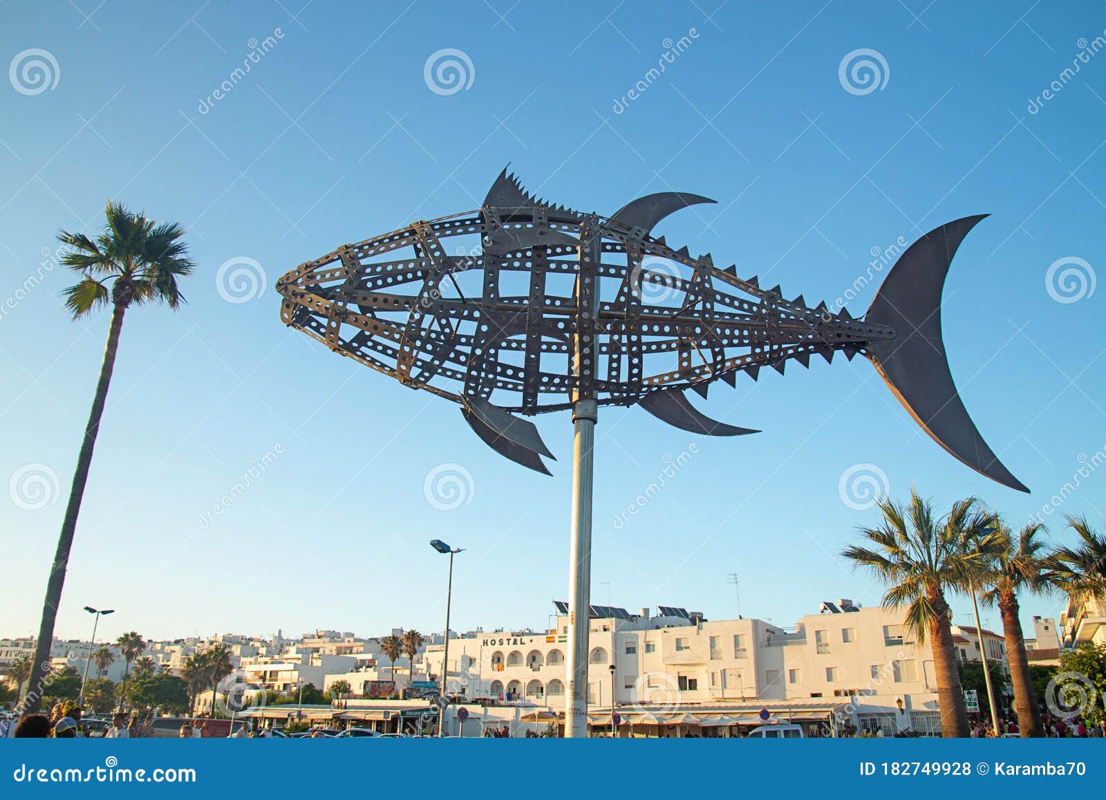 Beach and White Town, Conil De La Frontera. Editorial Image