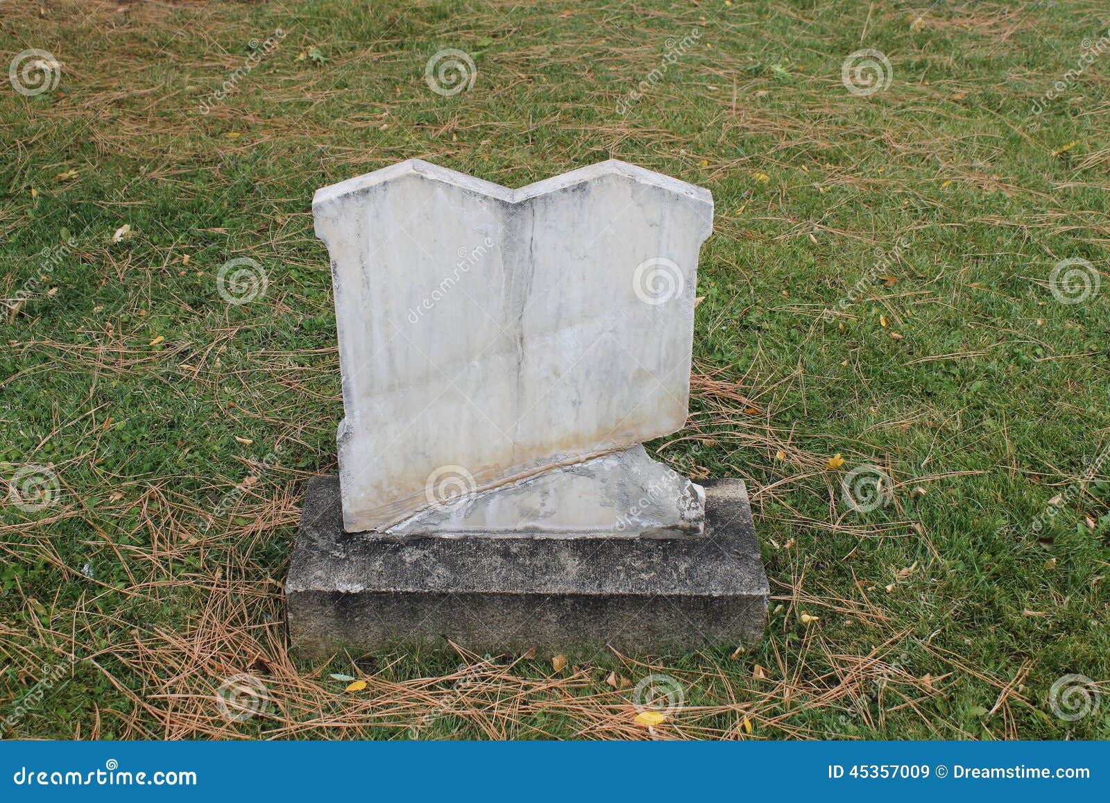 Conjoined Twin Marble Headstones in Old Cemetery Stock Image Image of