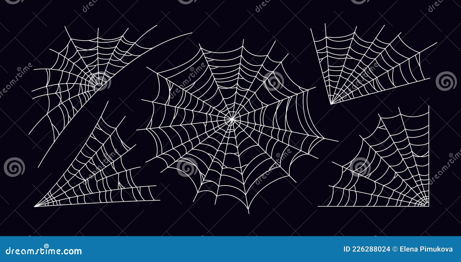 Desenho De Halloween Mão Desenhada Teias De Aranhas Assustadoras