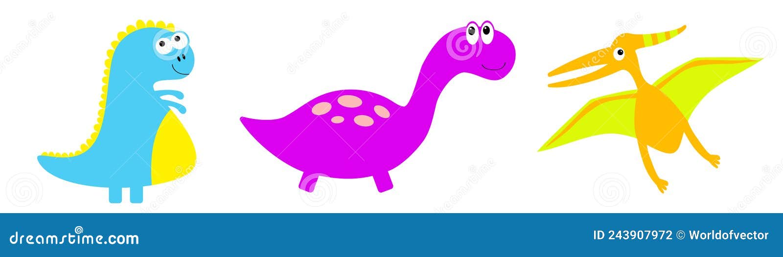 Conjunto De ícones De Dinossauro. Animação Engraçada, Bicho-bebê