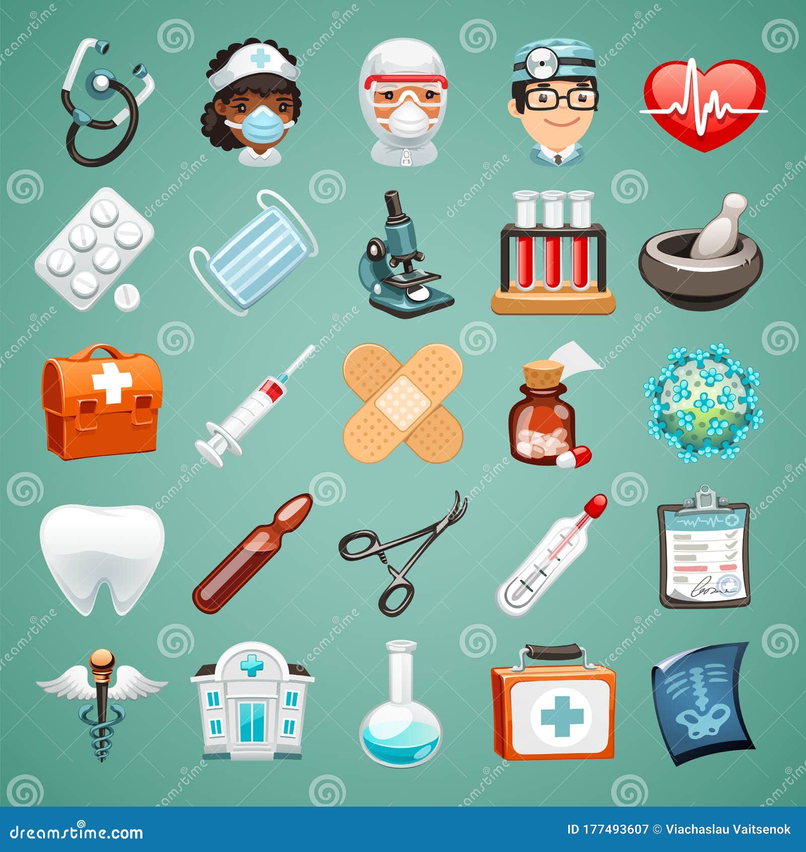 Ilustração Do Médico Dos Desenhos Animados Com Instrumentos Médicos. Pode  Usar Para Ícones E Infográfico. Royalty Free SVG, Cliparts, Vetores, e  Ilustrações Stock. Image 39766837