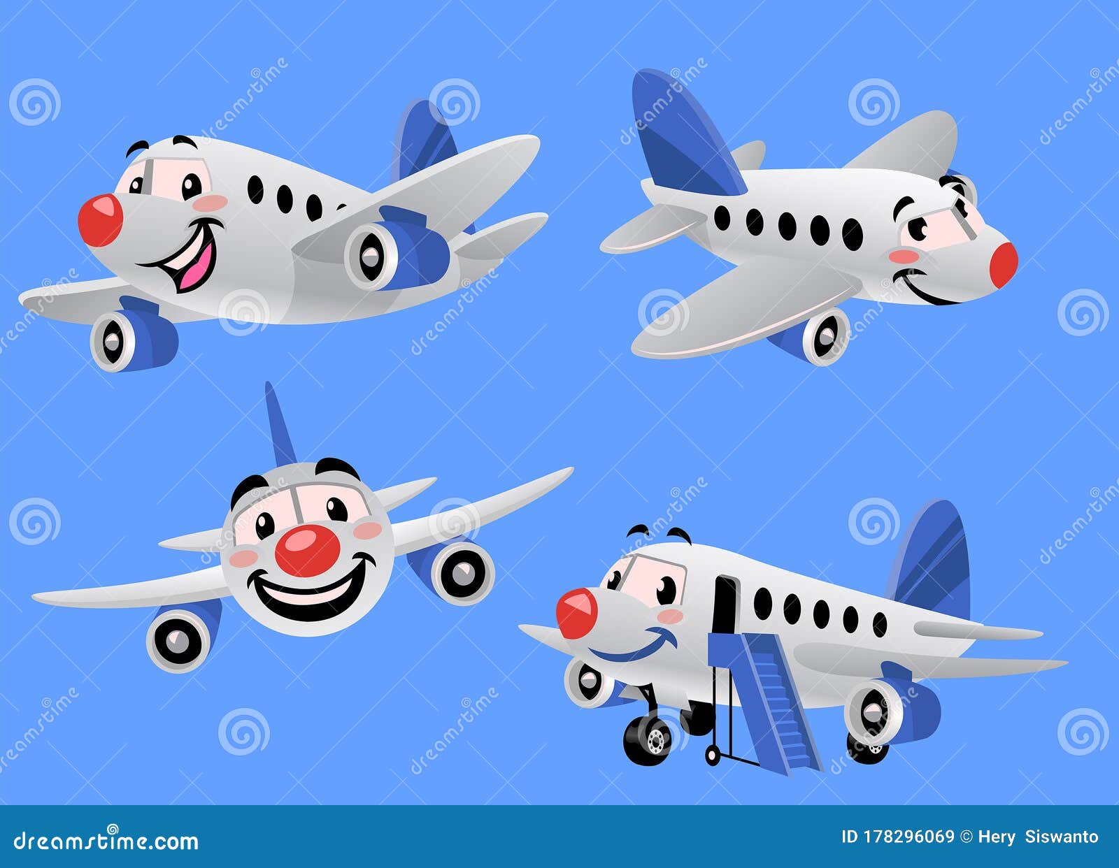 Conjunto De Aviones De Dibujos Animados Ilustración del Vector - Ilustración de vacaciones, icono: 178296069 Conjunto De Aviones De Dibujos Animados Ilustración del Vector - Ilustración de vacaciones, icono: 178296069