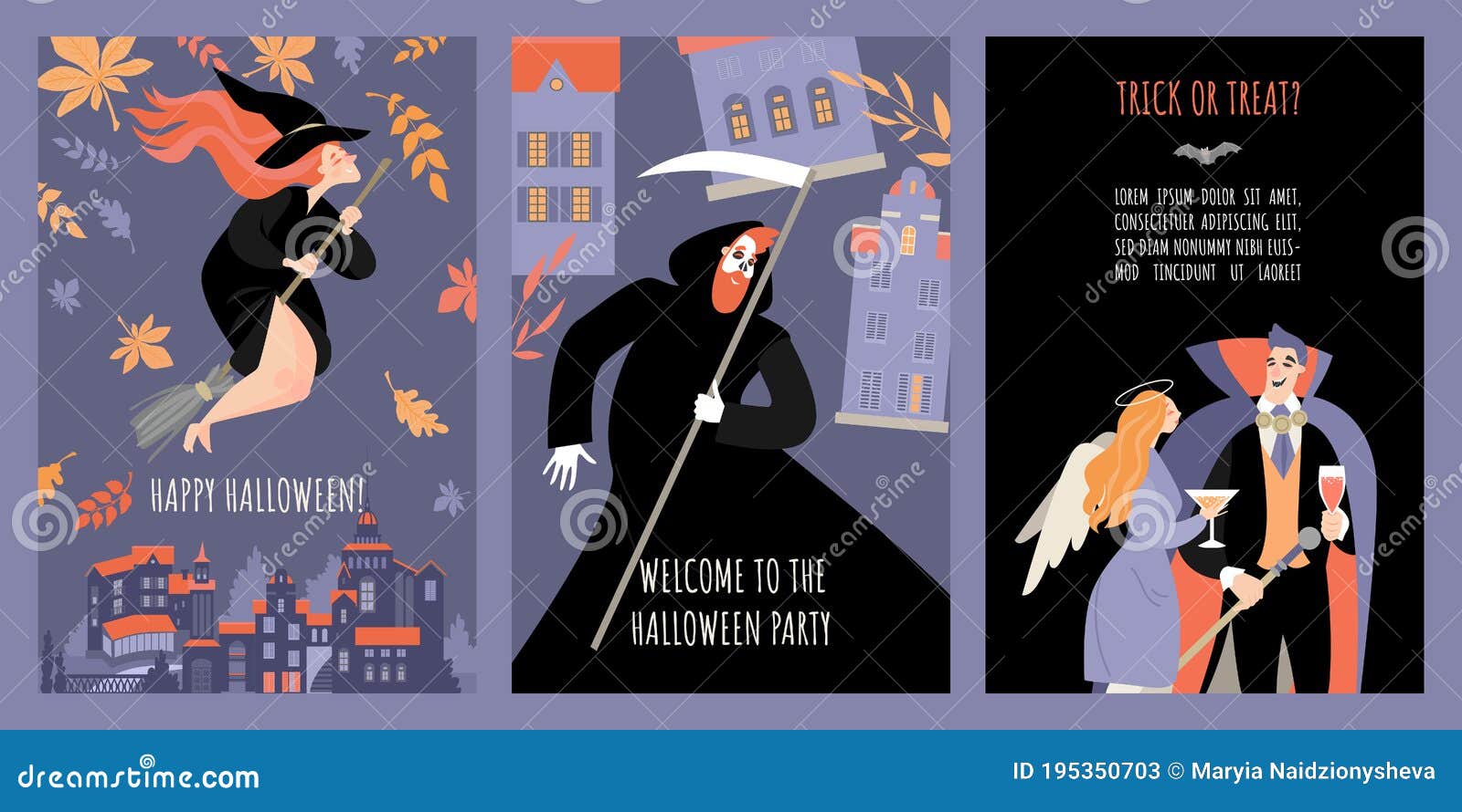 Conjunto De Banderas De Invitación Vectorial Para La Fiesta De Halloween Con Personajes Graciosos De Dibujos Animados Con Disfrace Ilustración del Vector - Ilustración de noche, oscuro: 195350703 Conjunto De Banderas De Invitación Vectorial Para La Fiesta De Halloween Con Personajes Graciosos De Dibujos Animados Con Disfrace Ilustración del Vector - Ilustración de noche, oscuro: 195350703