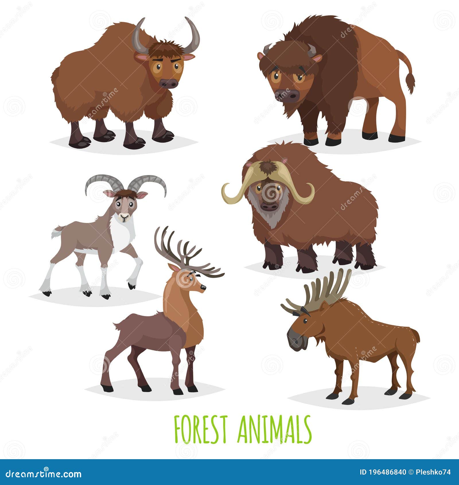 Conjunto De Bosques Y Animales De Cuerno Y Pezuña Colección De Fauna De Europa Y América Del Norte Yak, Bisonte, Macho De Montaña Ilustración del Vector - Ilustración de parque, animal: 196486840 Conjunto De Bosques Y Animales De Cuerno Y Pezuña Colección De Fauna De Europa Y América Del Norte Yak, Bisonte, Macho De Montaña Ilustración del Vector - Ilustración de parque, animal: 196486840