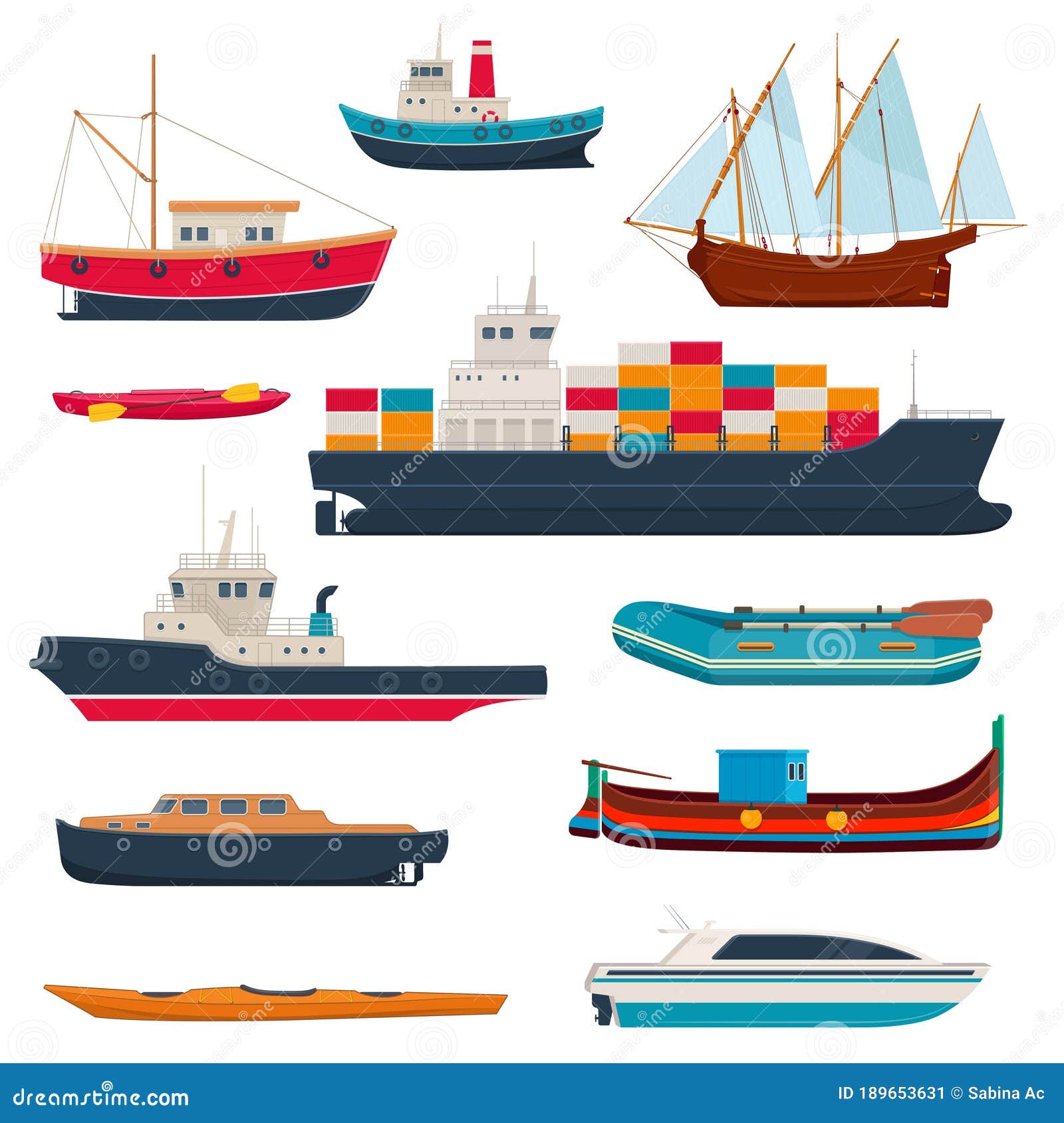 Ir al circuito Heredero Bermad Conjunto De Buques Y Barcos Diferentes Ilustración del Vector - Ilustración  de nave, marina: 189653631