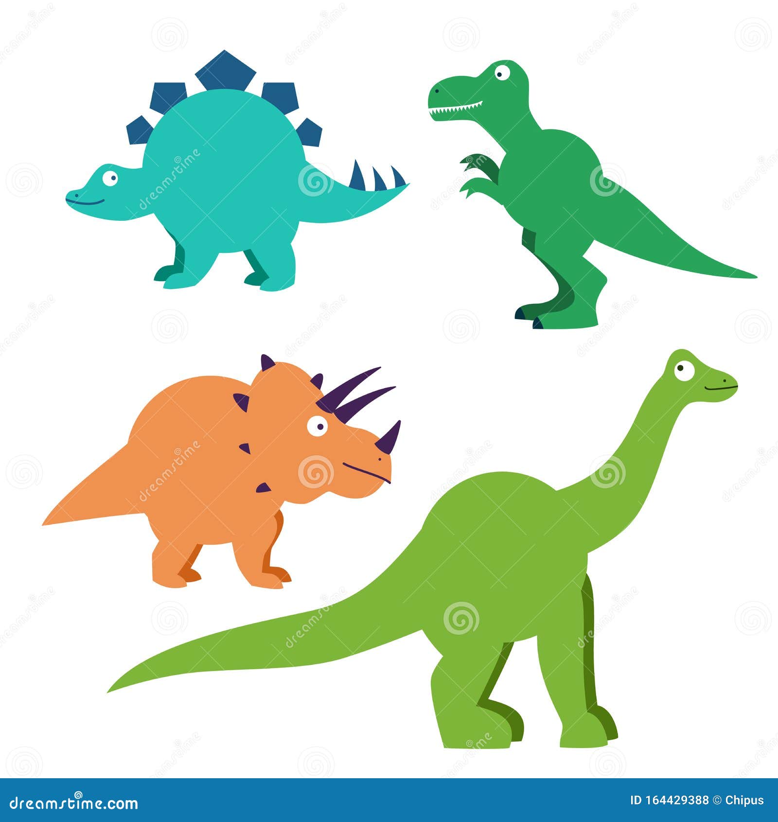 Conjunto De Cartoons De Dinossauros - T Rex Etc Ilustração do Vetor -  Ilustração de nave, desenho: 164429388