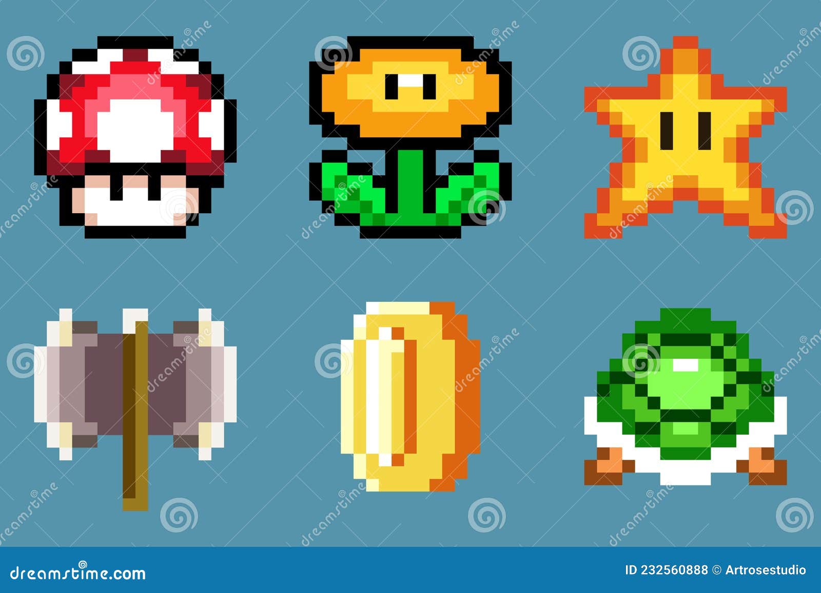 Conjunto De Itens De Super Mario Bros 3 Ilustração De Vetor De Design De  Pixel De Jogo Clássico Imagem Editorial - Ilustração de vetor,  entretenimento: 210763445