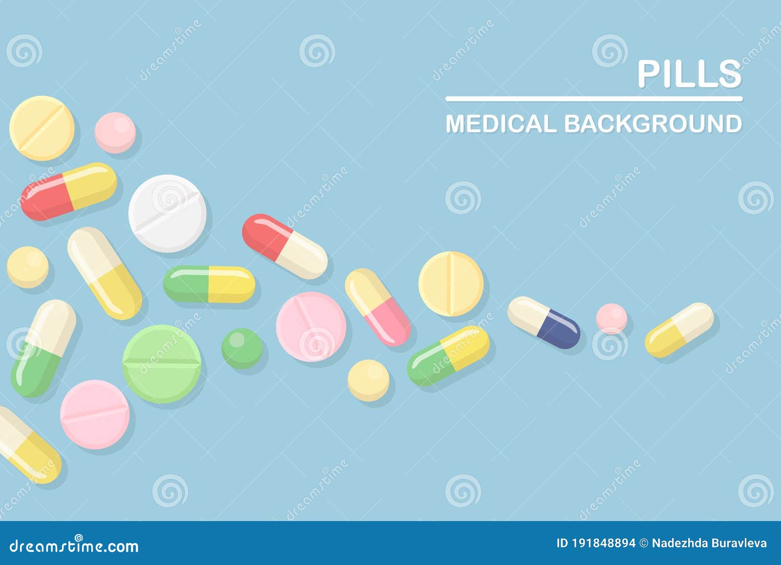 Desenhos animados comprimidos e medicamentos, drogas personagens engraçados